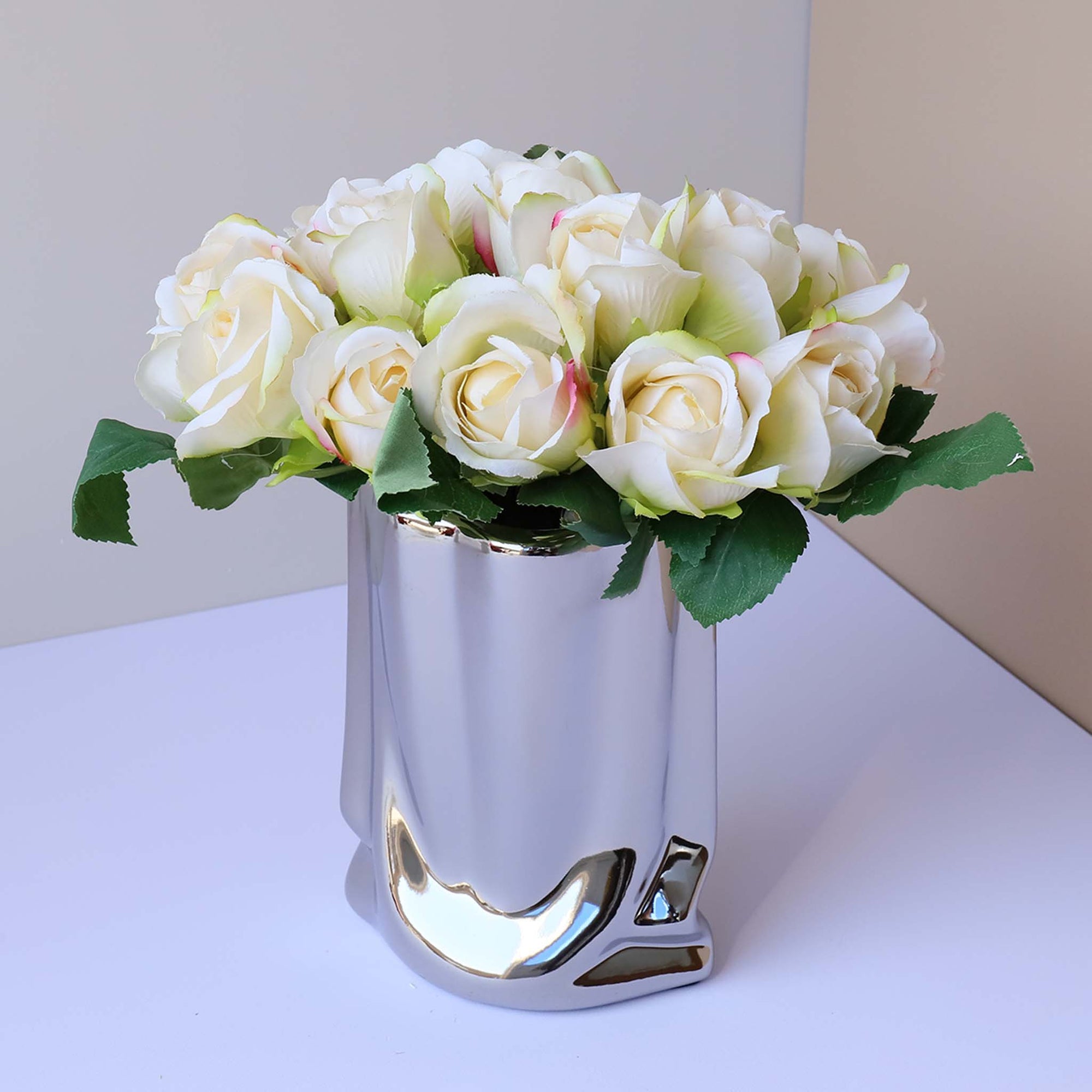Small Flower Bouquet Silk Roses Bunches