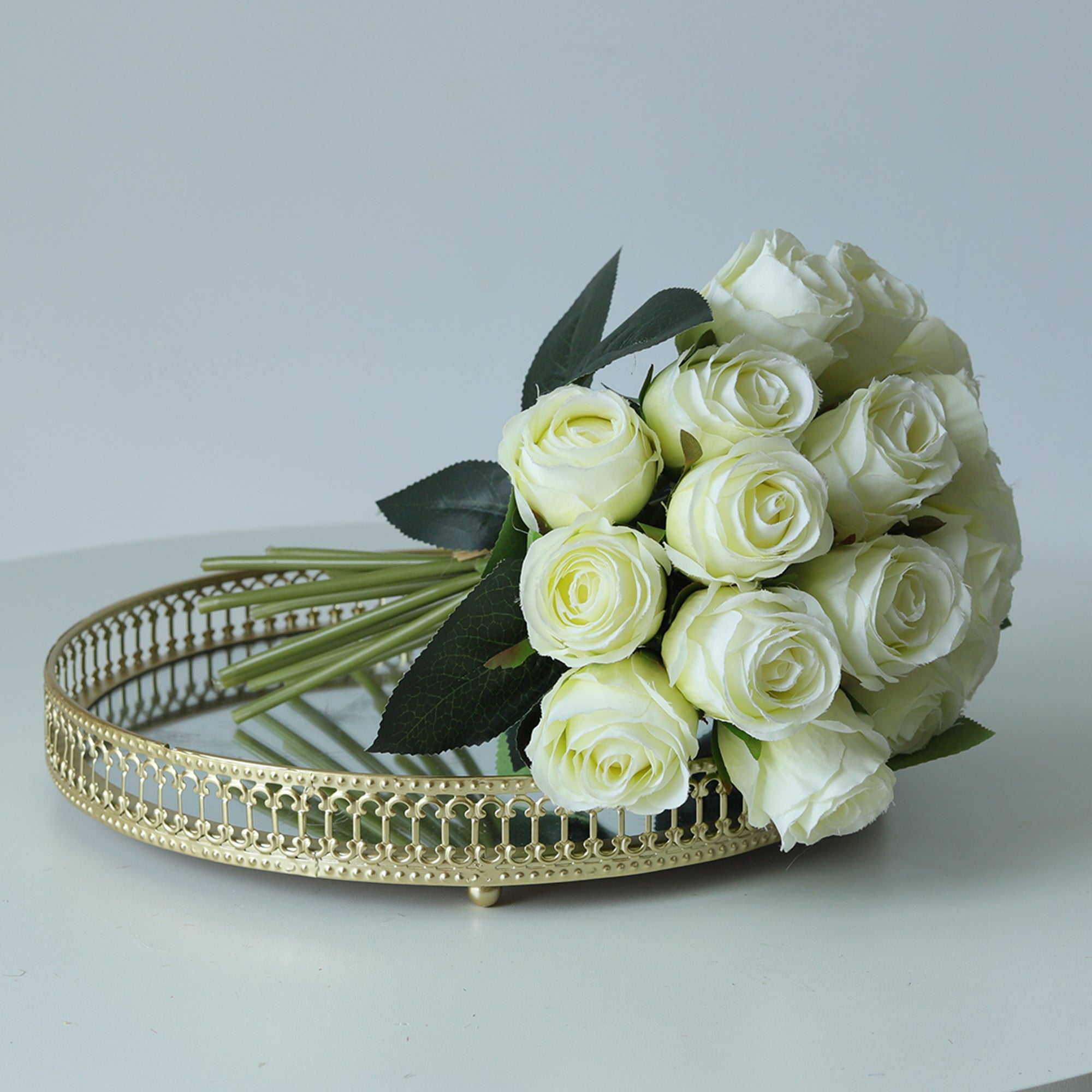 Artificial Silk Rose Buds Bouquet