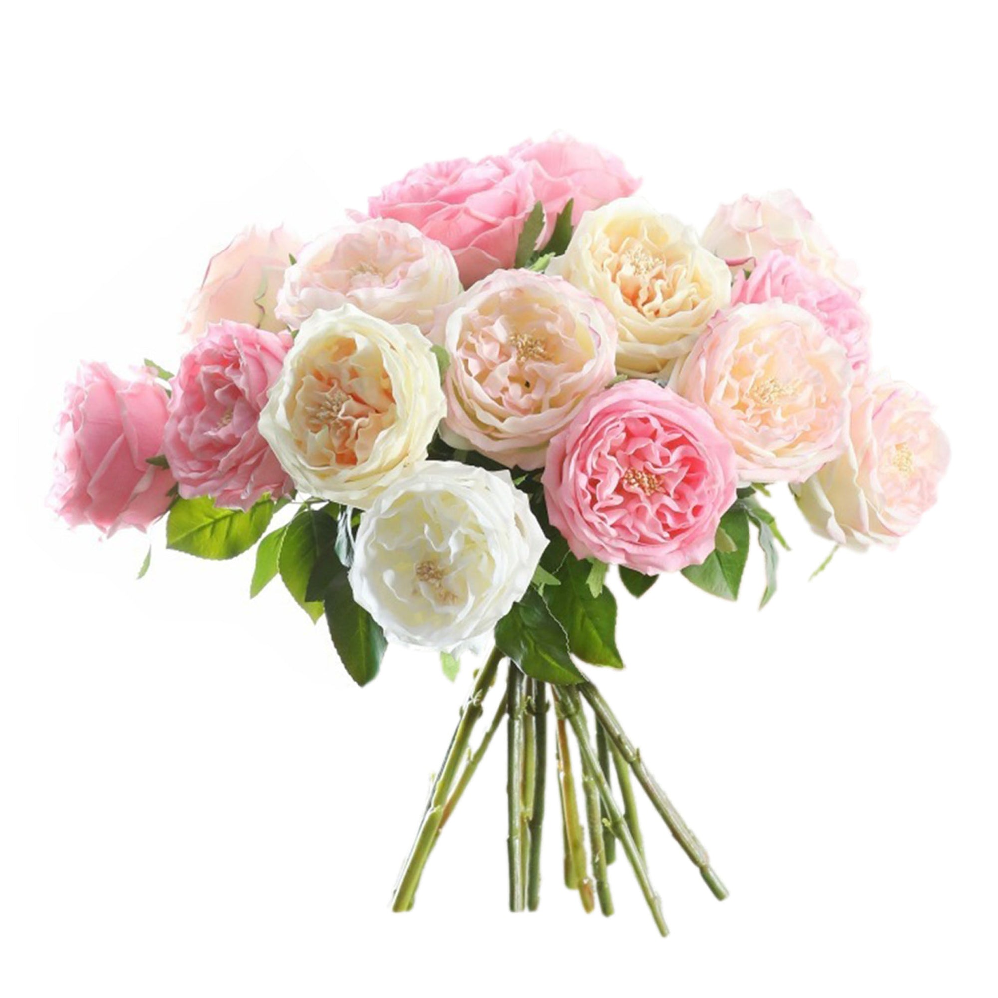 Austin Cabbage Roses Real Touch Flowers