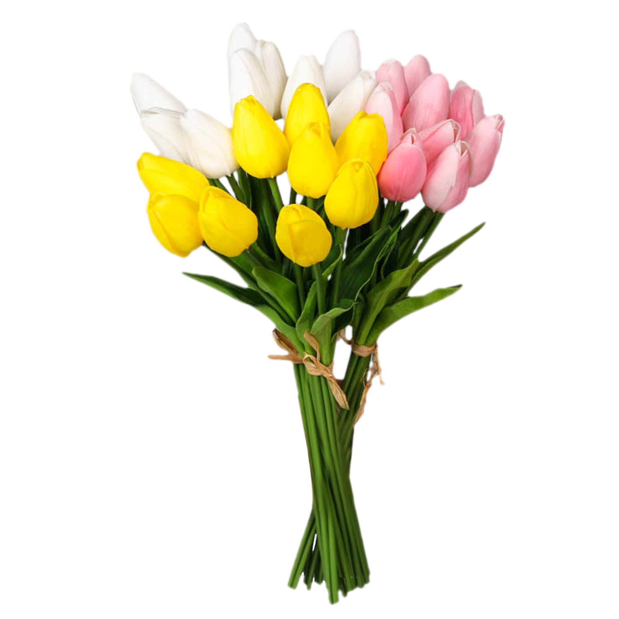 Fake Tulips Bouquet Small Real Touch Tulips 14"