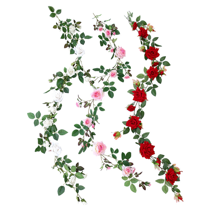 Fake Flower Garland for Fence Decor 65"