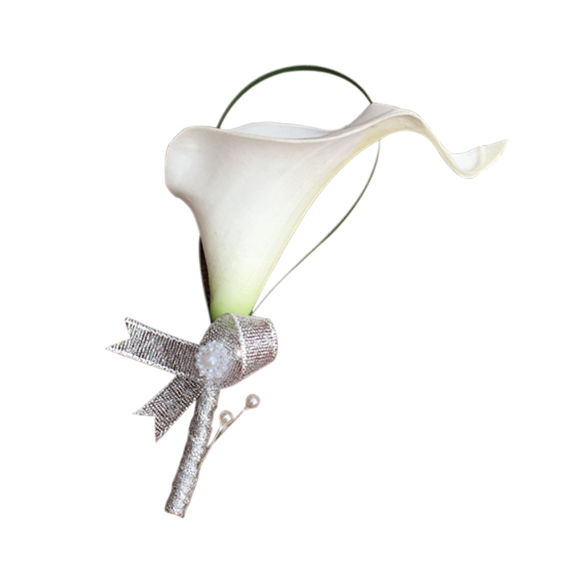 White Wedding Prom Flowers Homecoming Boutineer