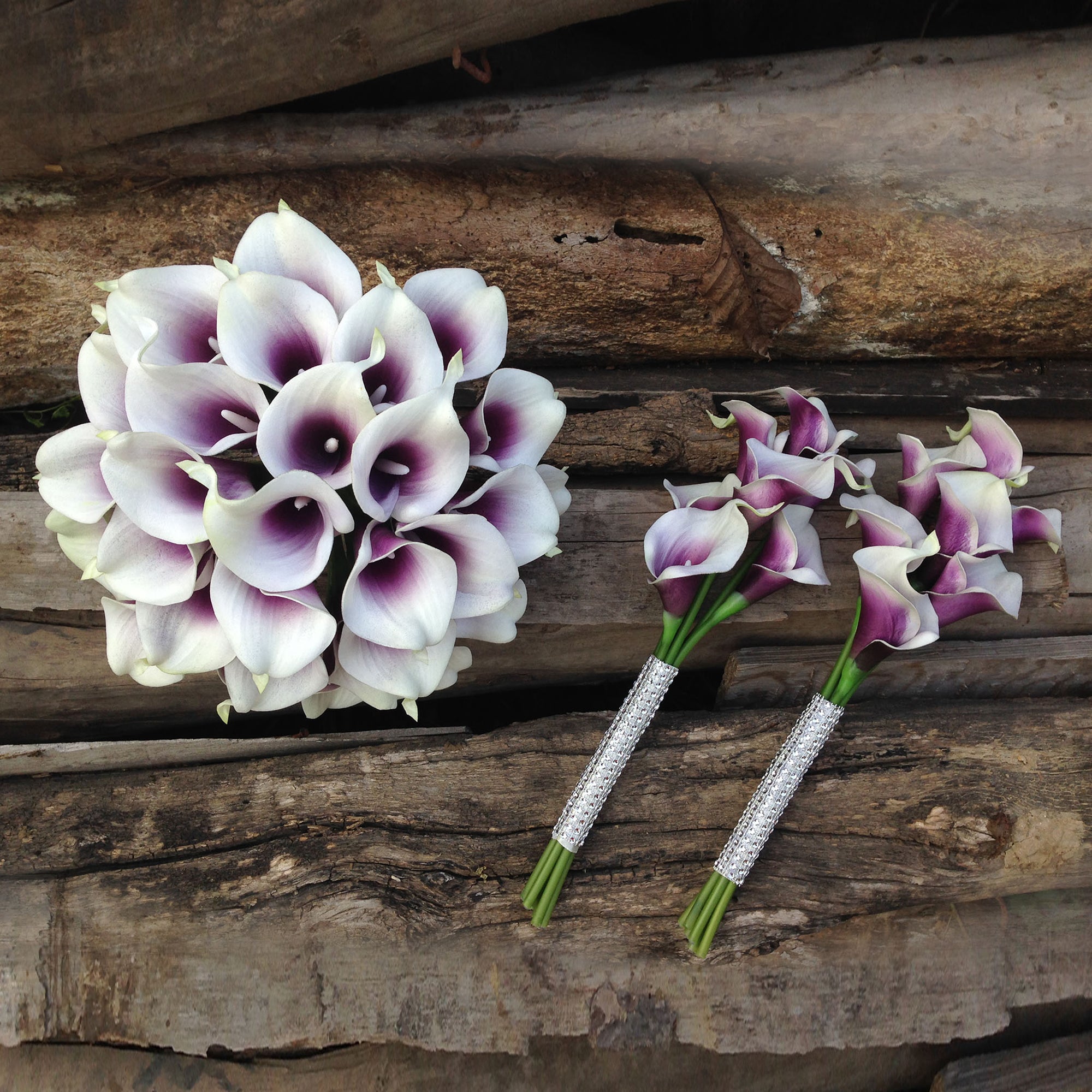 Picasso Purple Calla Lily Bouquet Plum Wedding Flowers