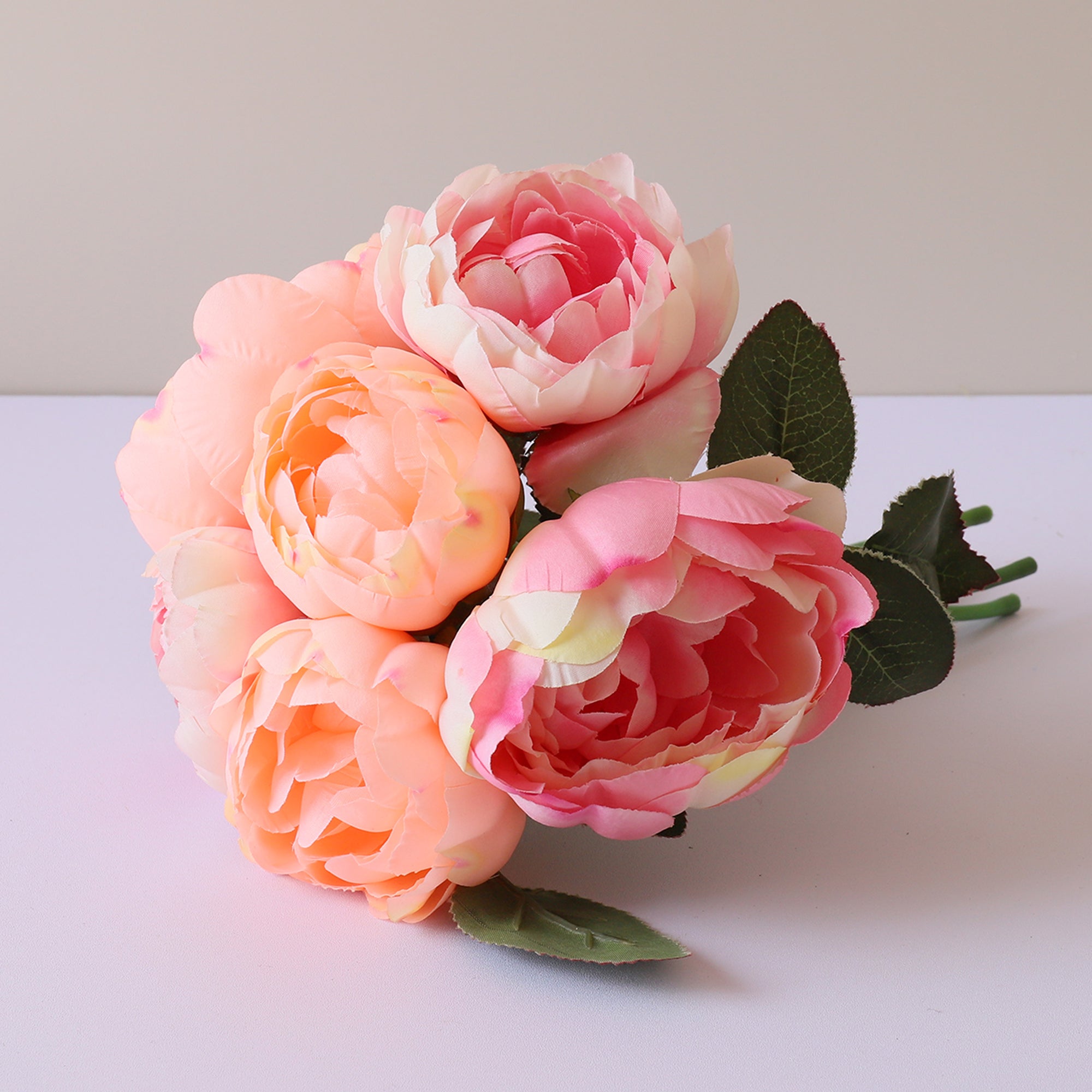 Faux Silk Peony Bouquet Artificial Flower Arrangement Wedding Centerpieces Decor