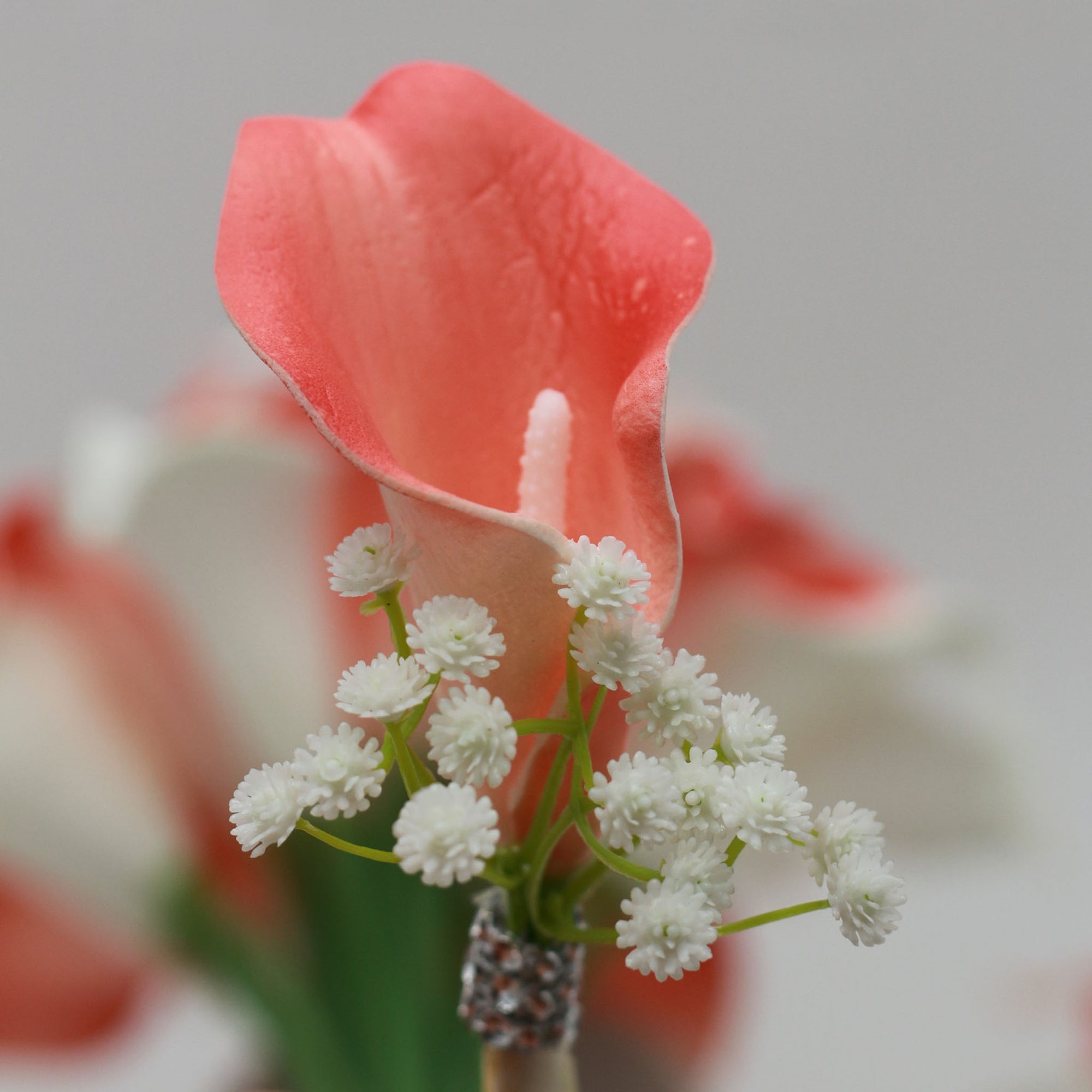 Calla Lily Bouquets Coral and White Wedding Flowers Corsages