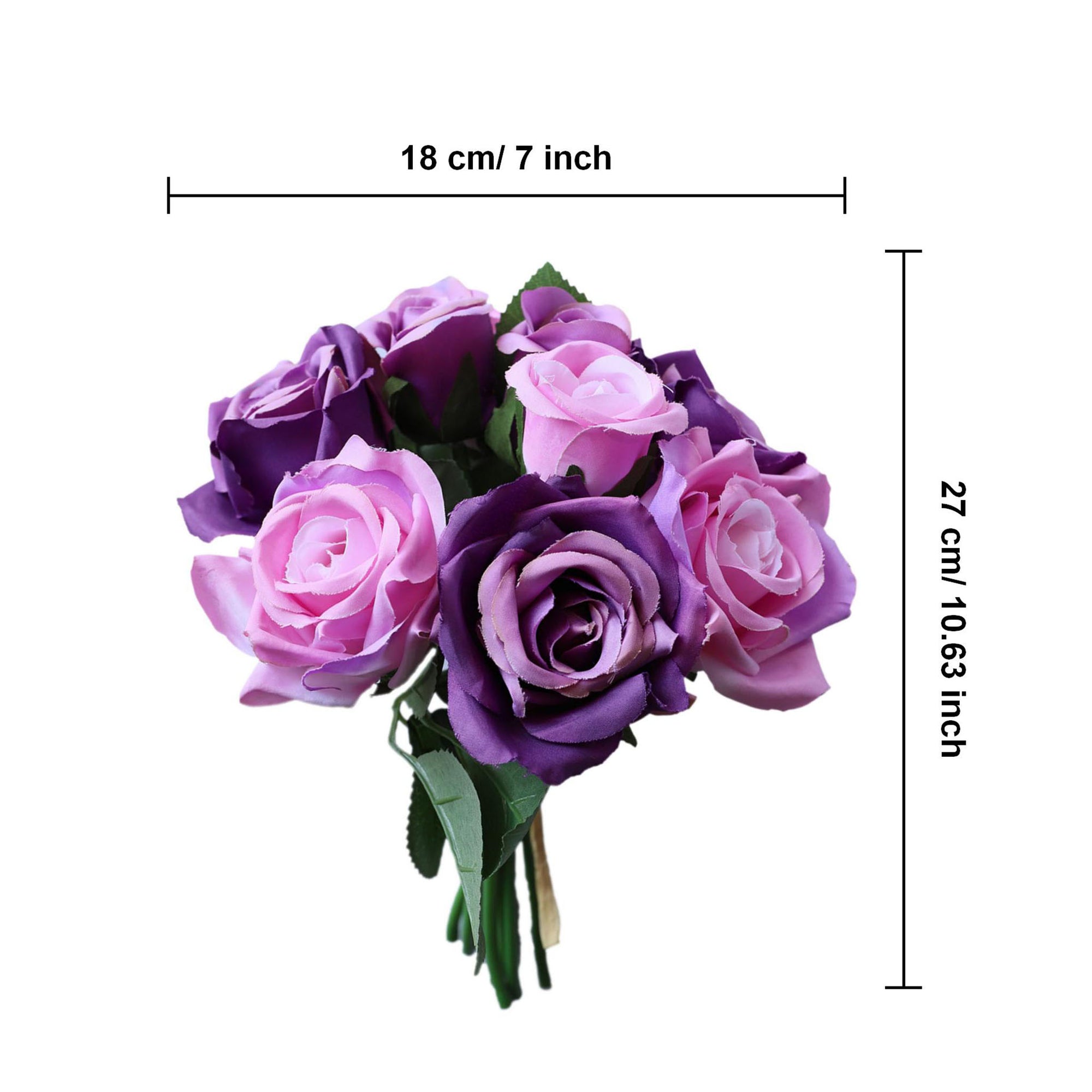 Small Flower Bunch Silk Rose Bouquet for DIY Crafts