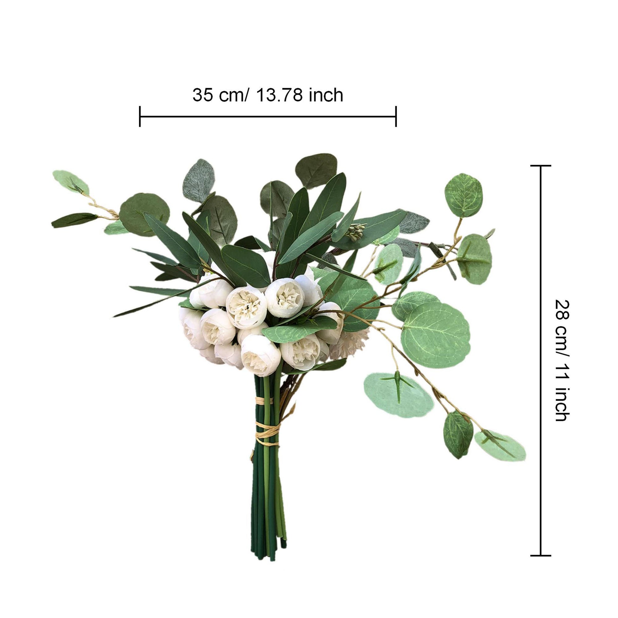 Rustic Bouquet with Greenery Eucalyptus Fern for Bridesmaid Wedding Bouquets