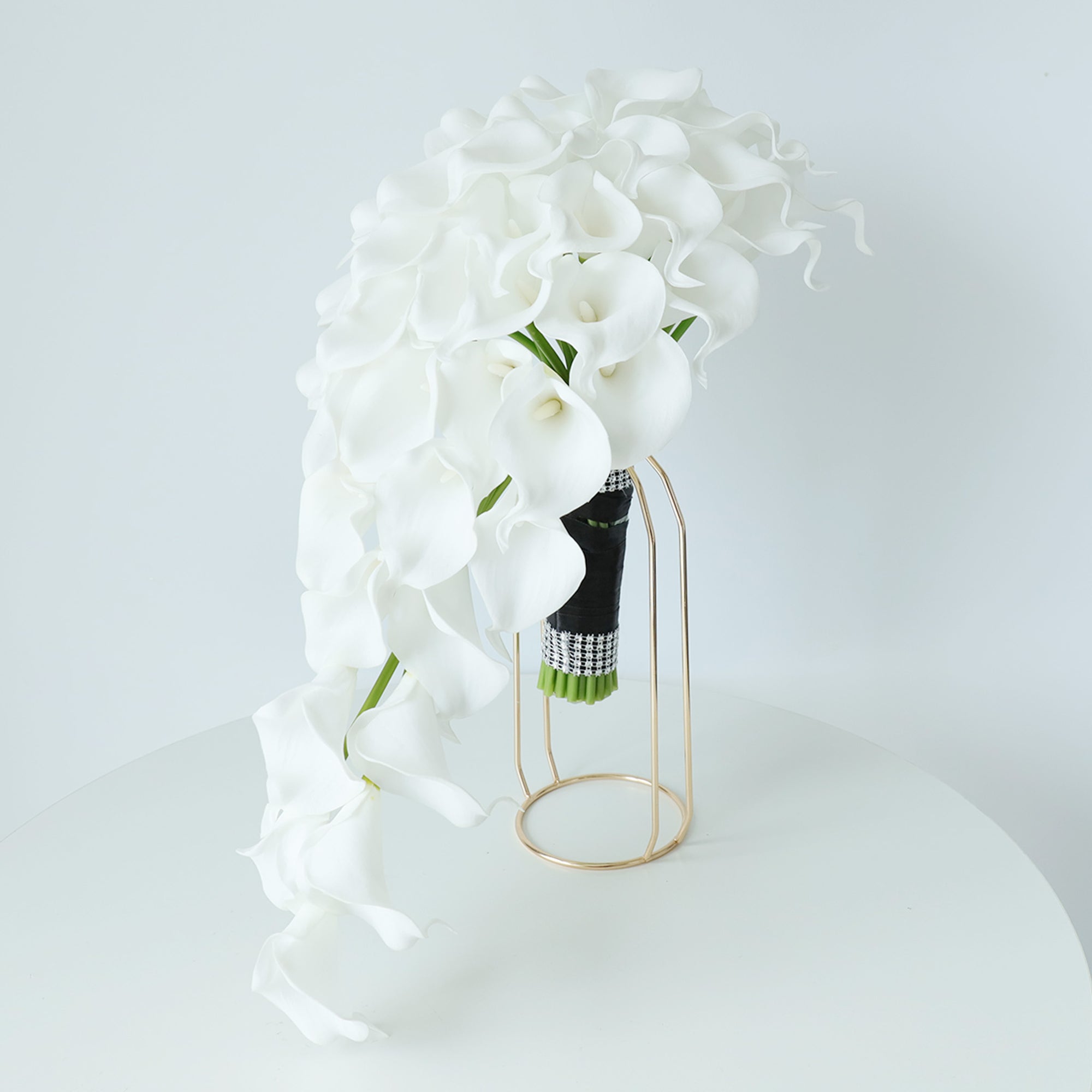 White Calla Lily Cascading Bridal Bouquet