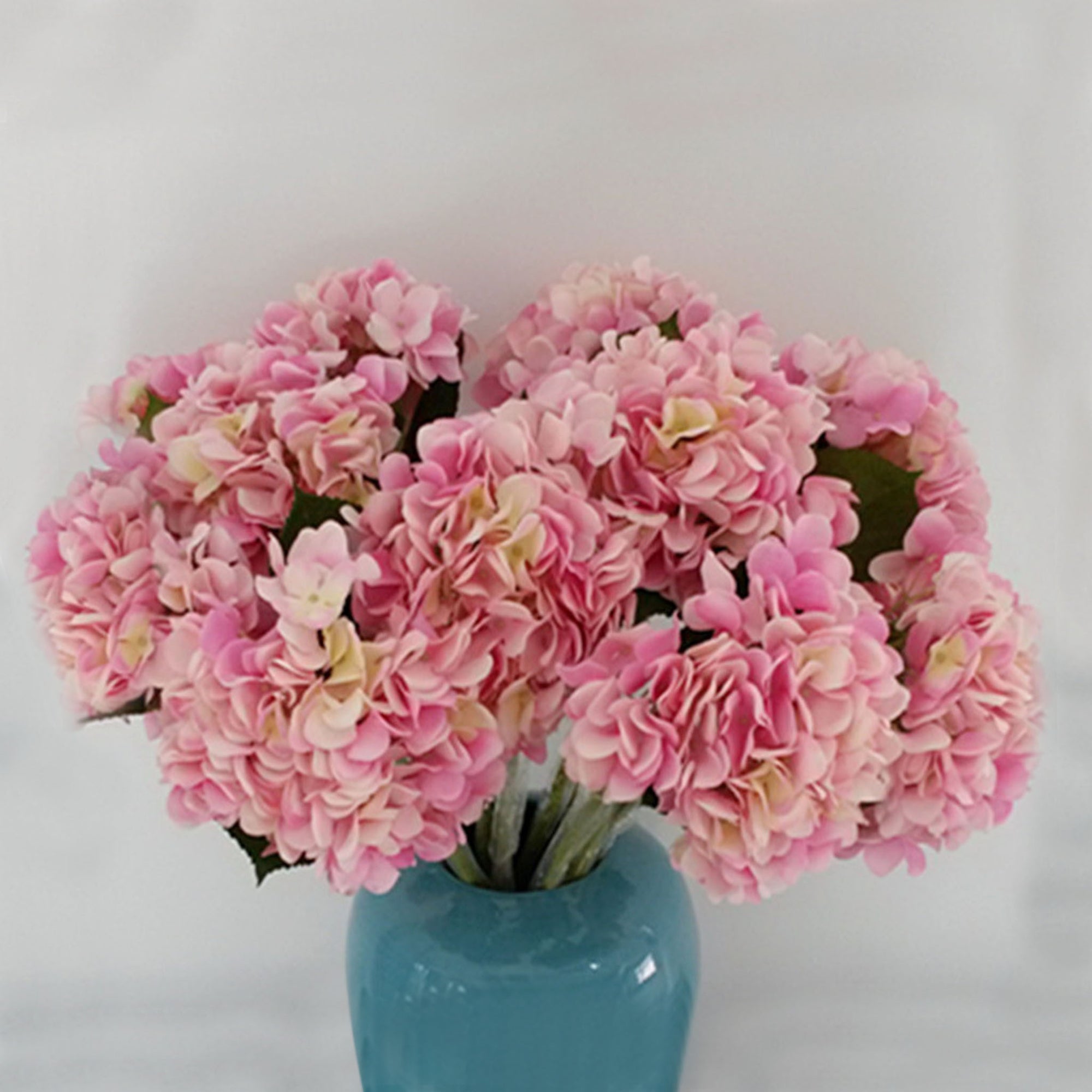 Realistic Silk Hydrangea Flowers 5 Stems for Bridal Bouquets