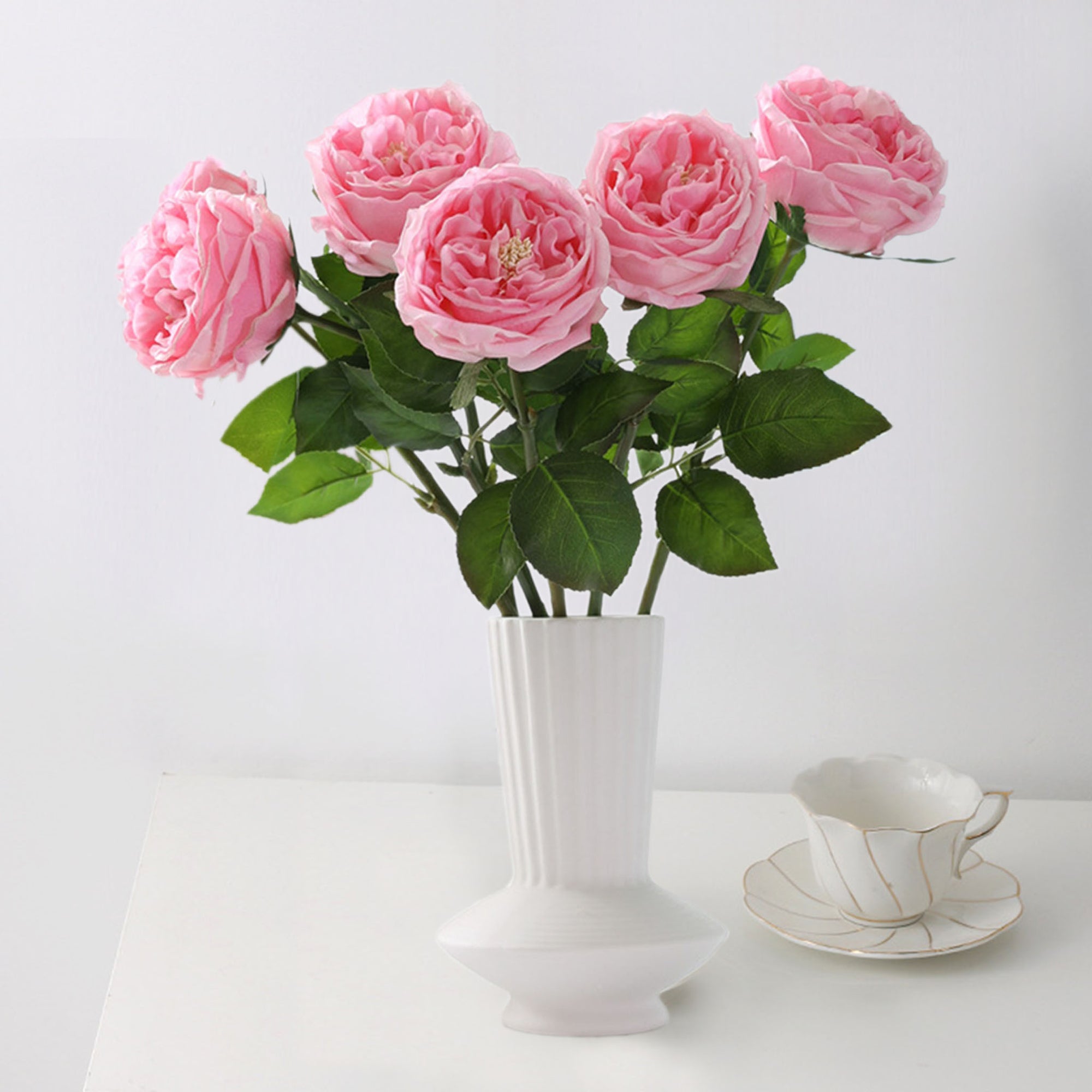 Austin Cabbage Roses Real Touch Flowers