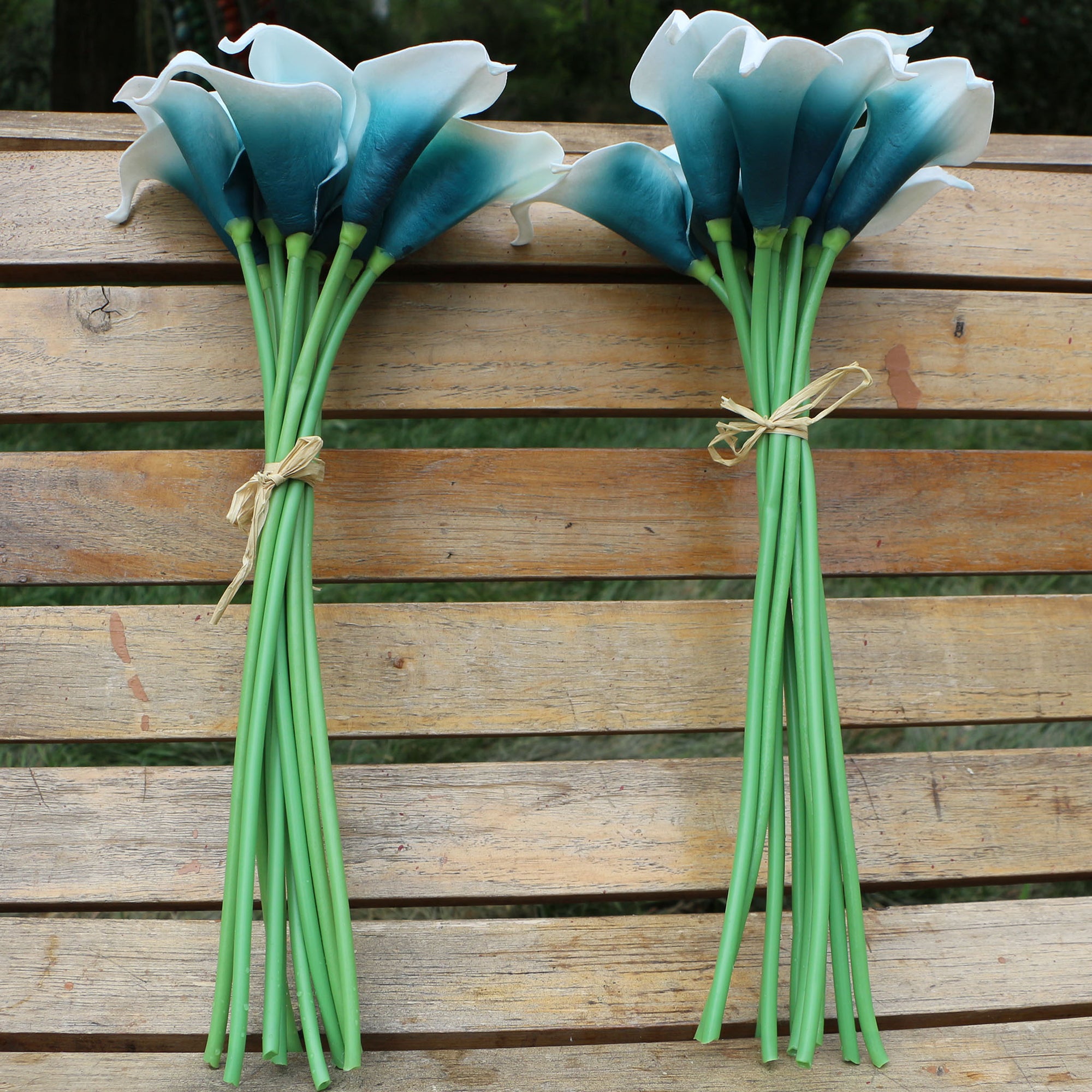 Teal Oasis Calla Lily for Bridal Bouquet Fake Flowers
