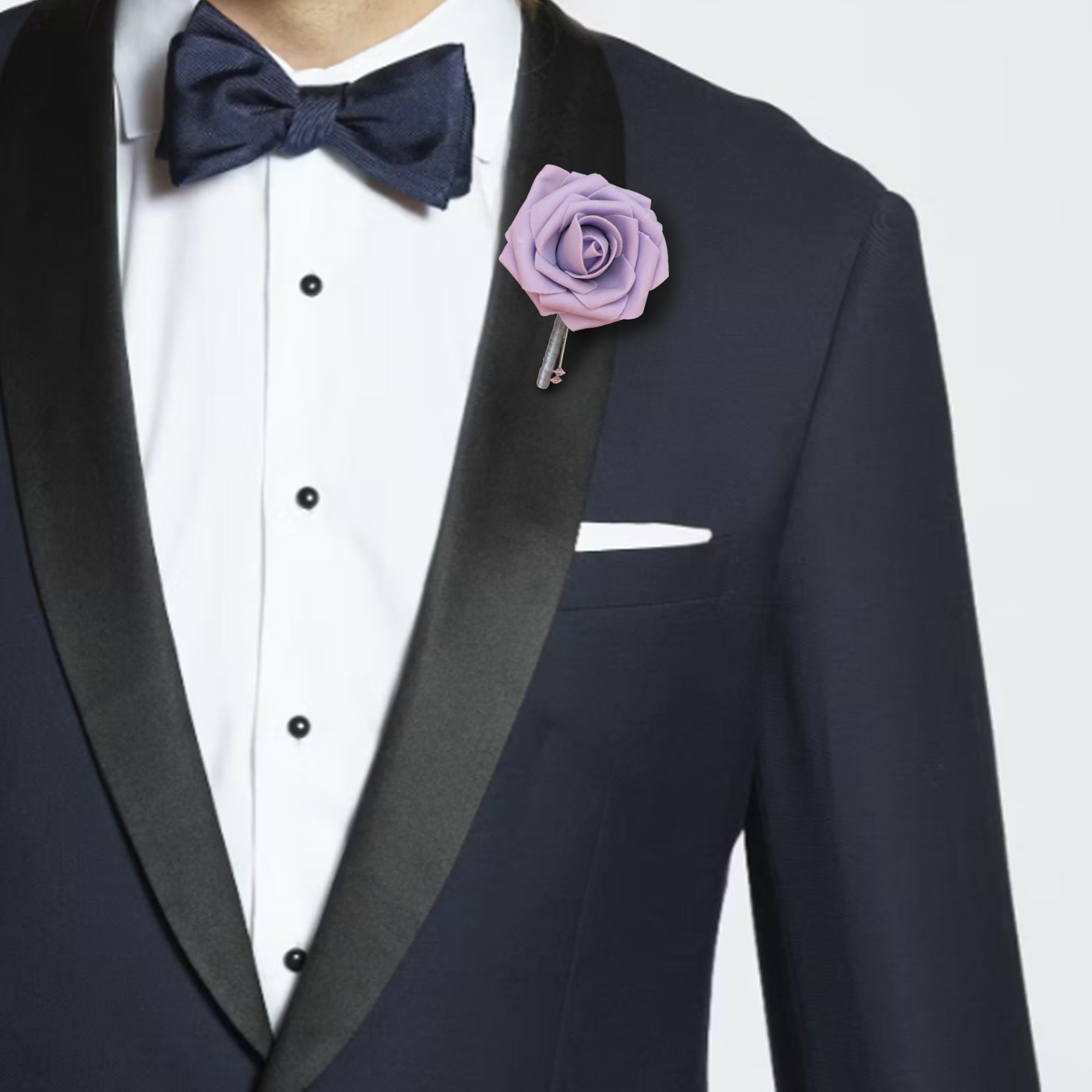 Artificial Lilac Rose Boutonniere