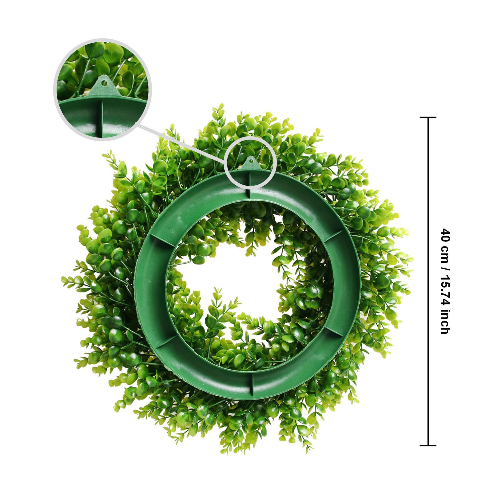 Faux Eucalyputs Wreath Garland for Farmhouse Indoor Outdoor Front Door Decor