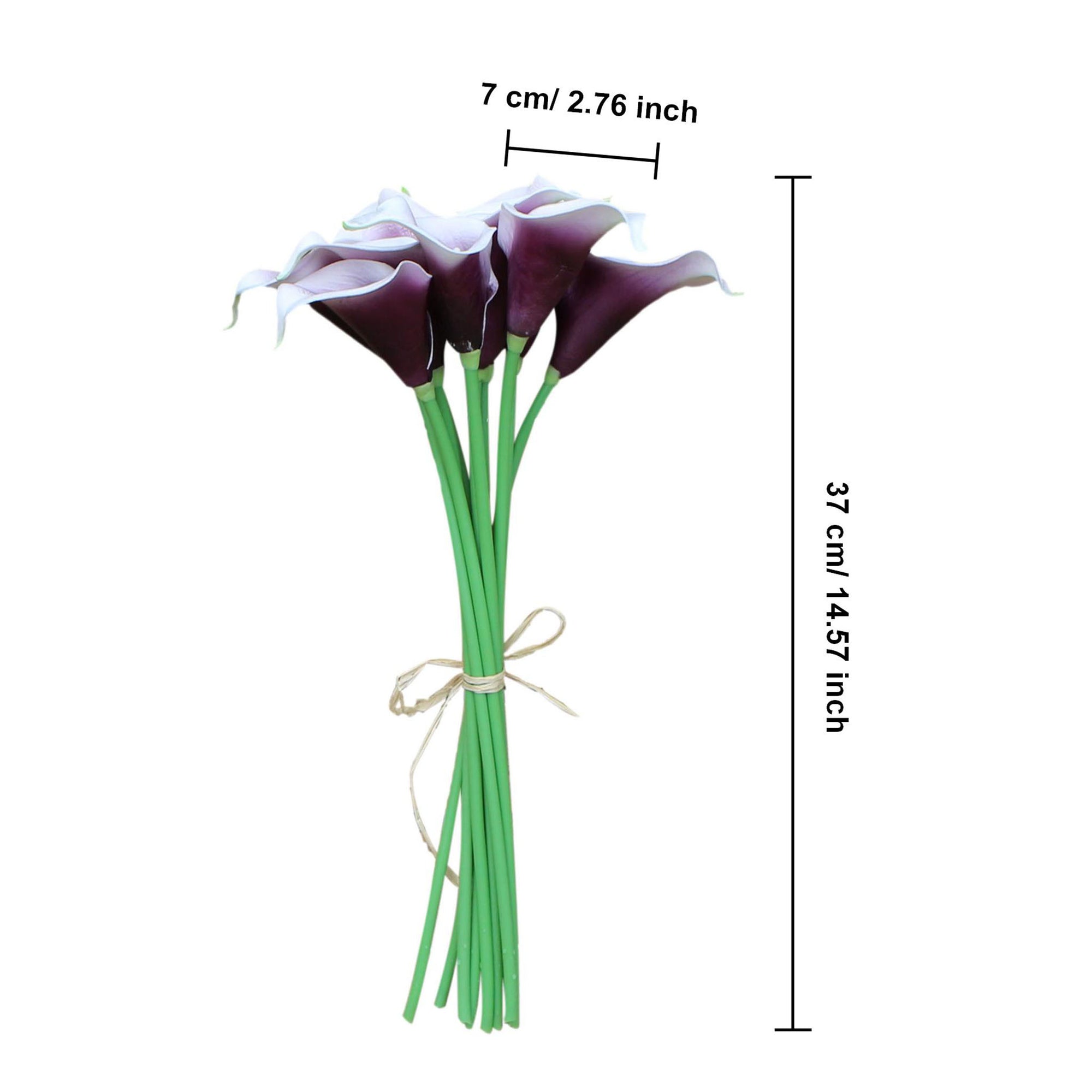 Picasso Purple Calla Lily Bouquet Artificial Wedding Flowers