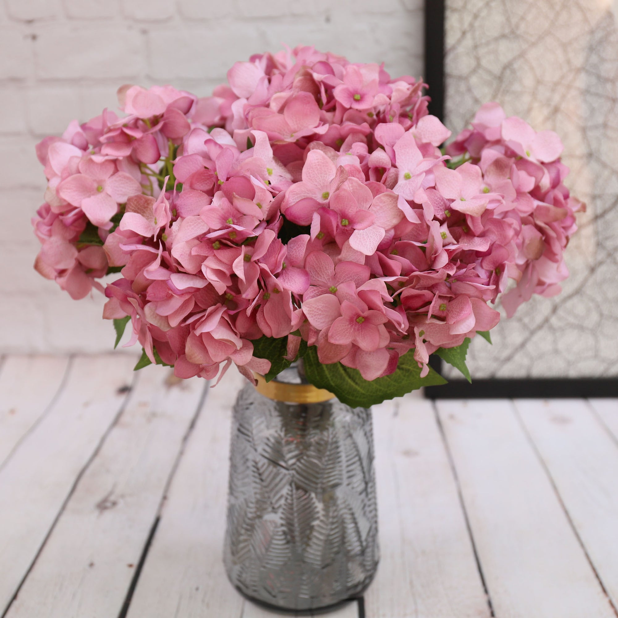 Faux Hydrangea Bloom Real Touch Flower Individual