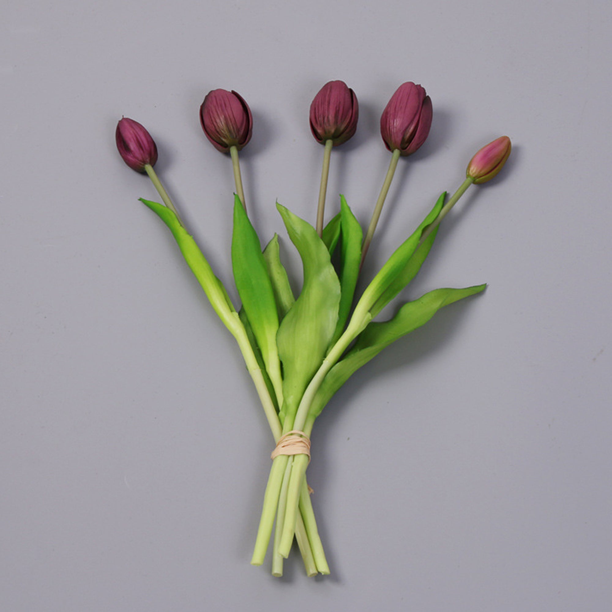 Artificial Latex Tulip Bouquet Real Touch Flowers 16"