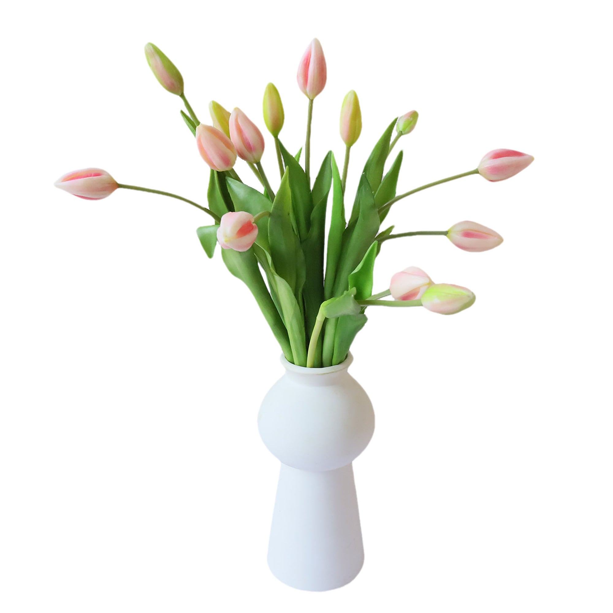 Realistic Latex Artificial Tulip Flower Bunch 17"