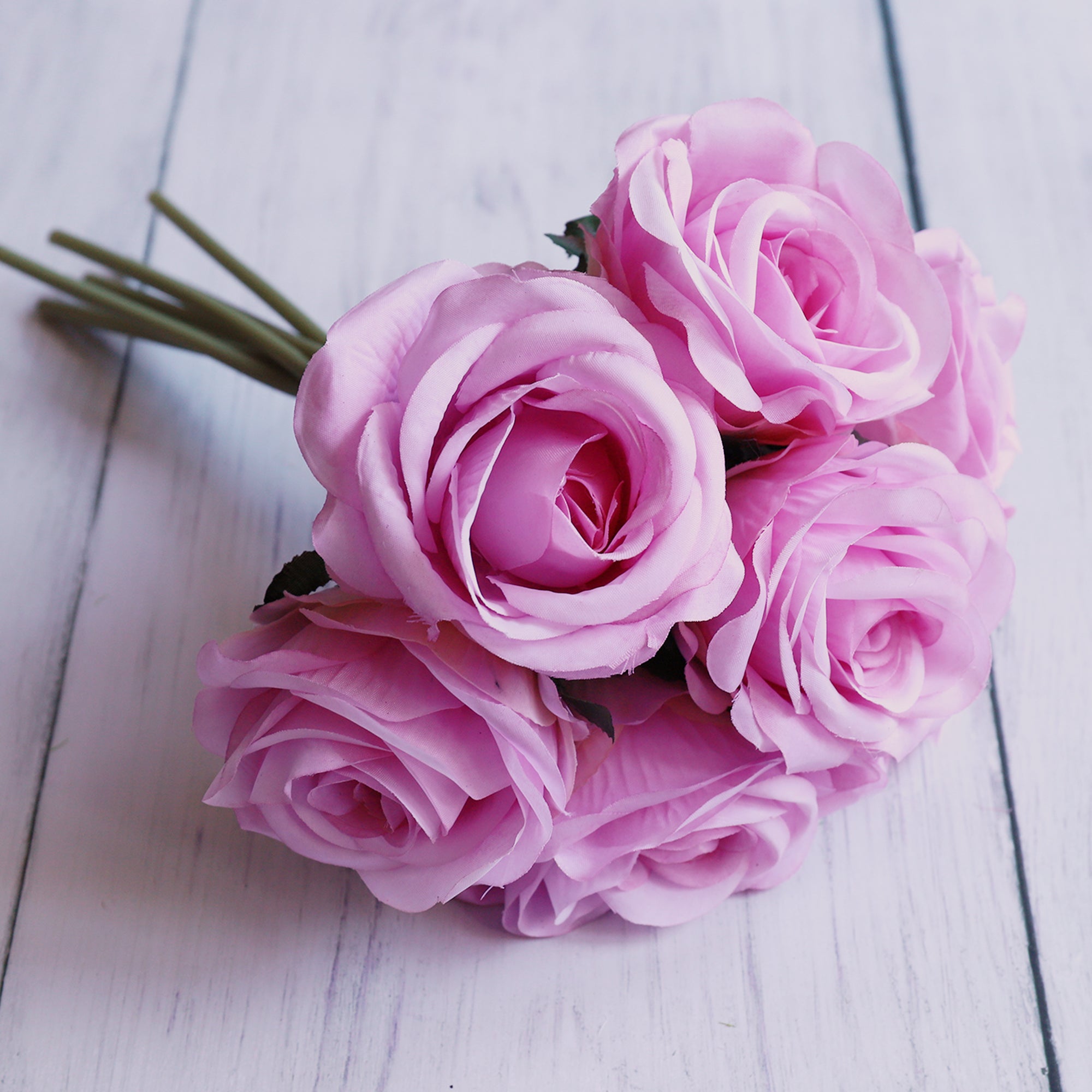 Silk Rose Bouquet 7 Individual Flowers