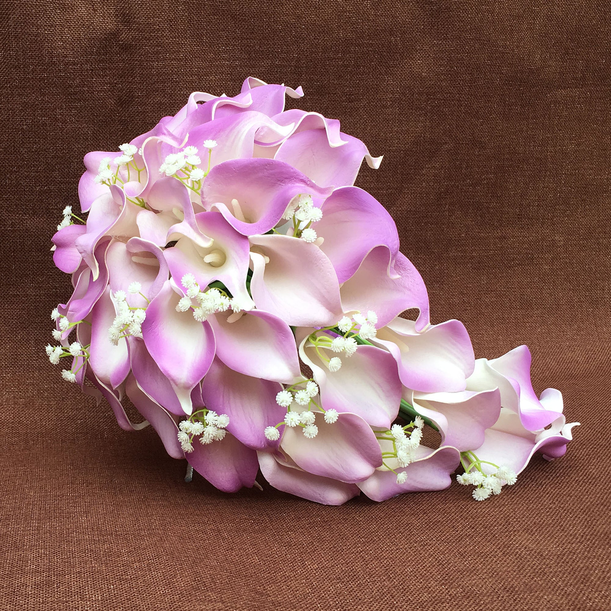 Cascade Bouquet Wedding Flowers Lavender Calla Lily Bouquet