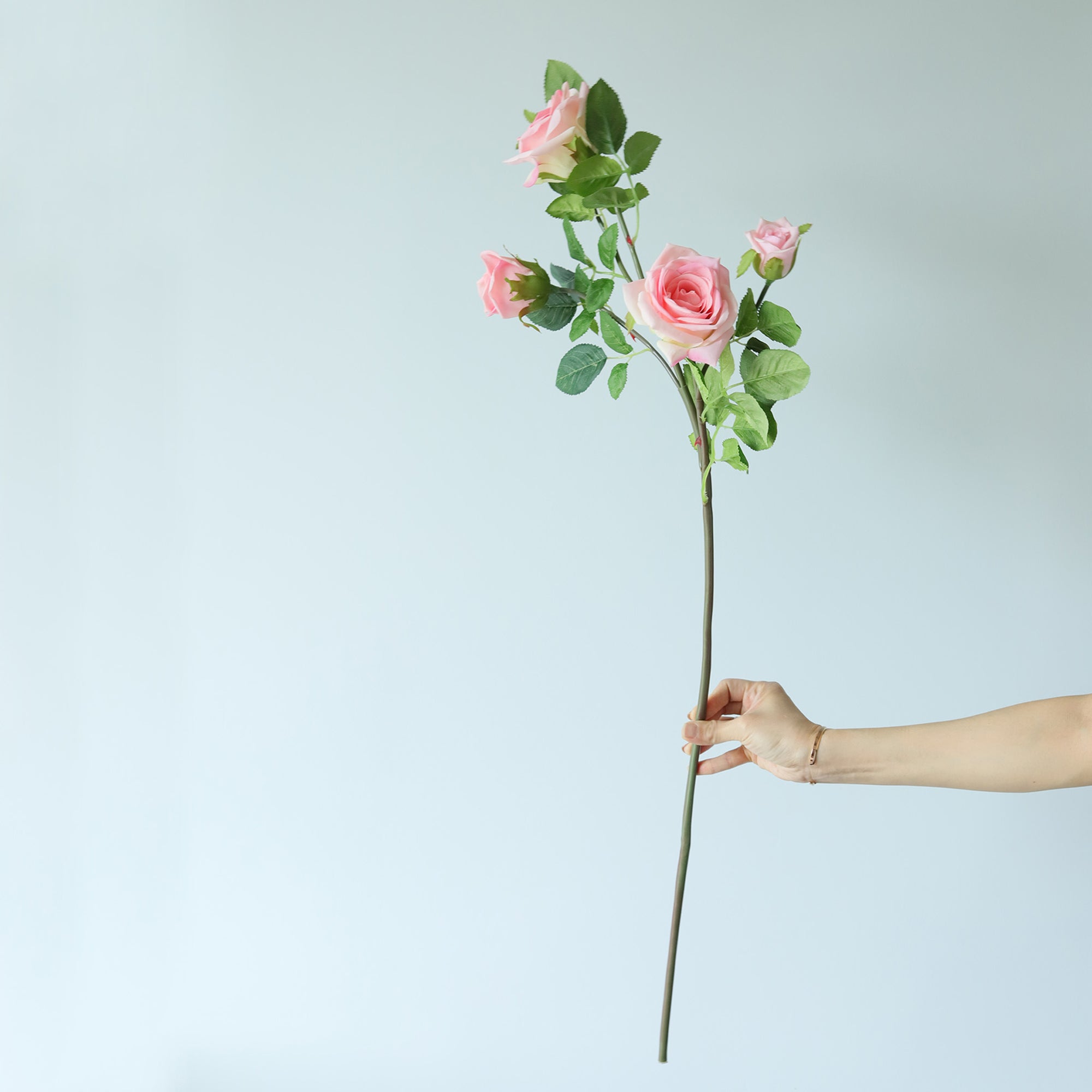 Spray Real Touch Roses Artificial Flowers 5 Colors