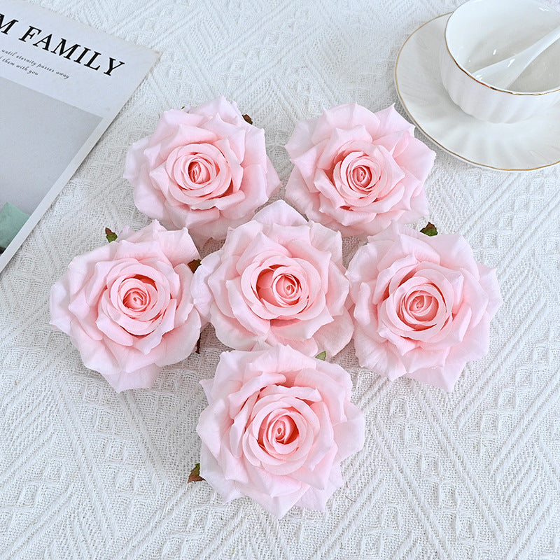 Wholesale Silk Flat Roses Artificial Flowers Crafts