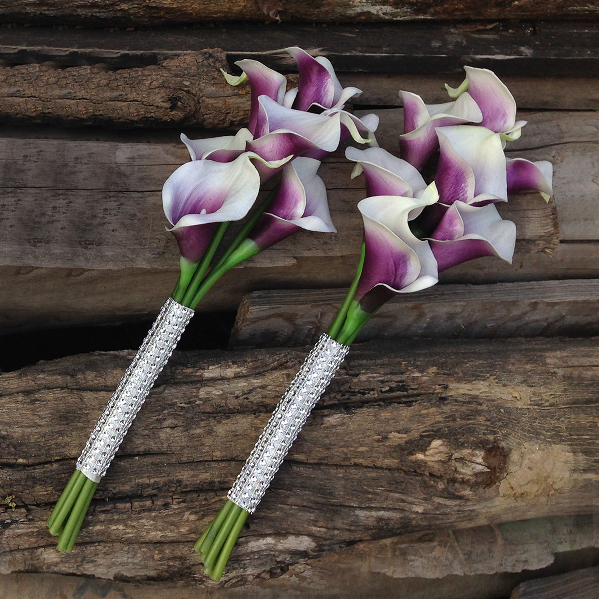 Picasso Purple Calla Lily Bouquet Plum Wedding Flowers