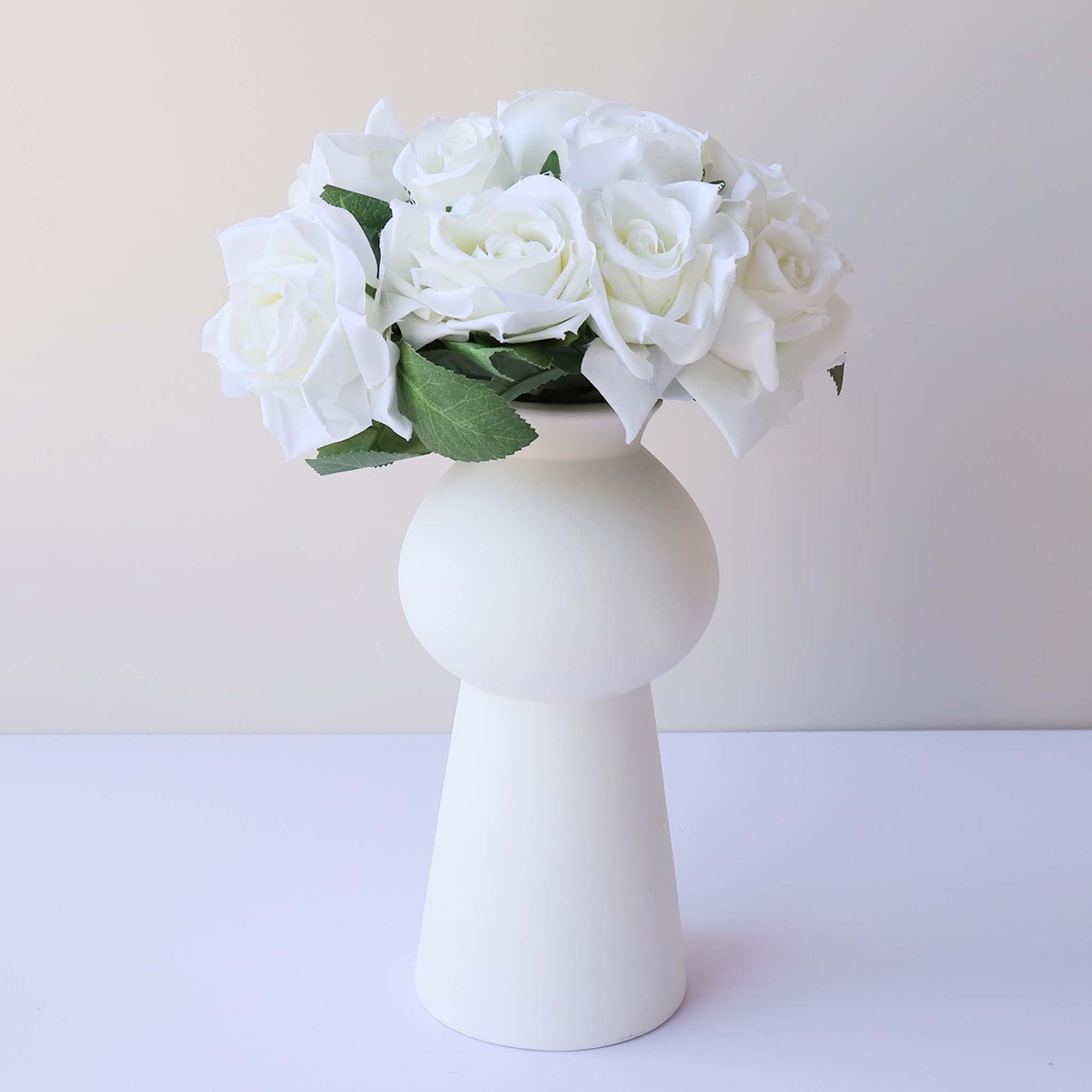 Champagne Silk Flower Bouquet Artificial Floral Arrangement for Home Decoration