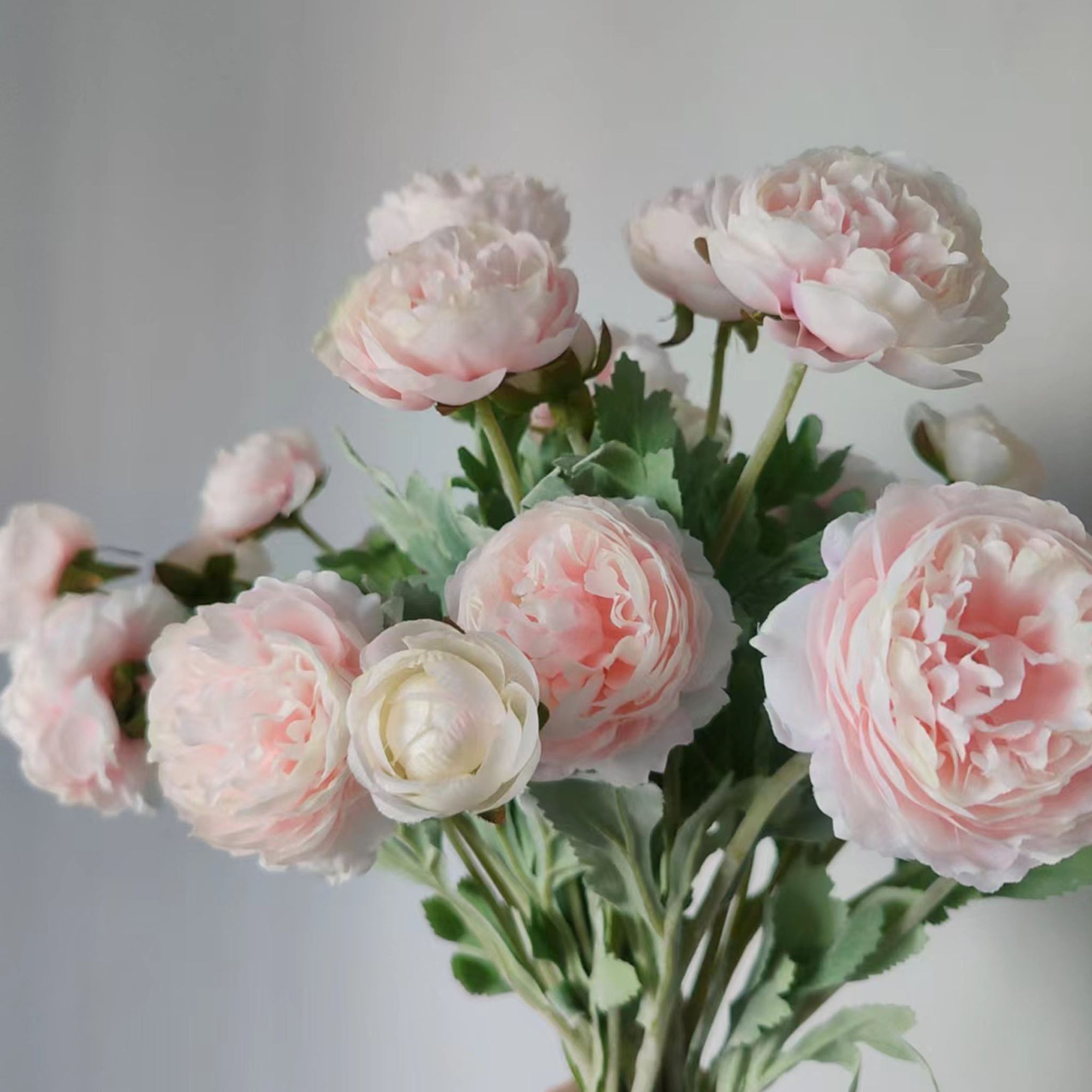 Artificial Ranunculus Flower Branch for Home Arrangement