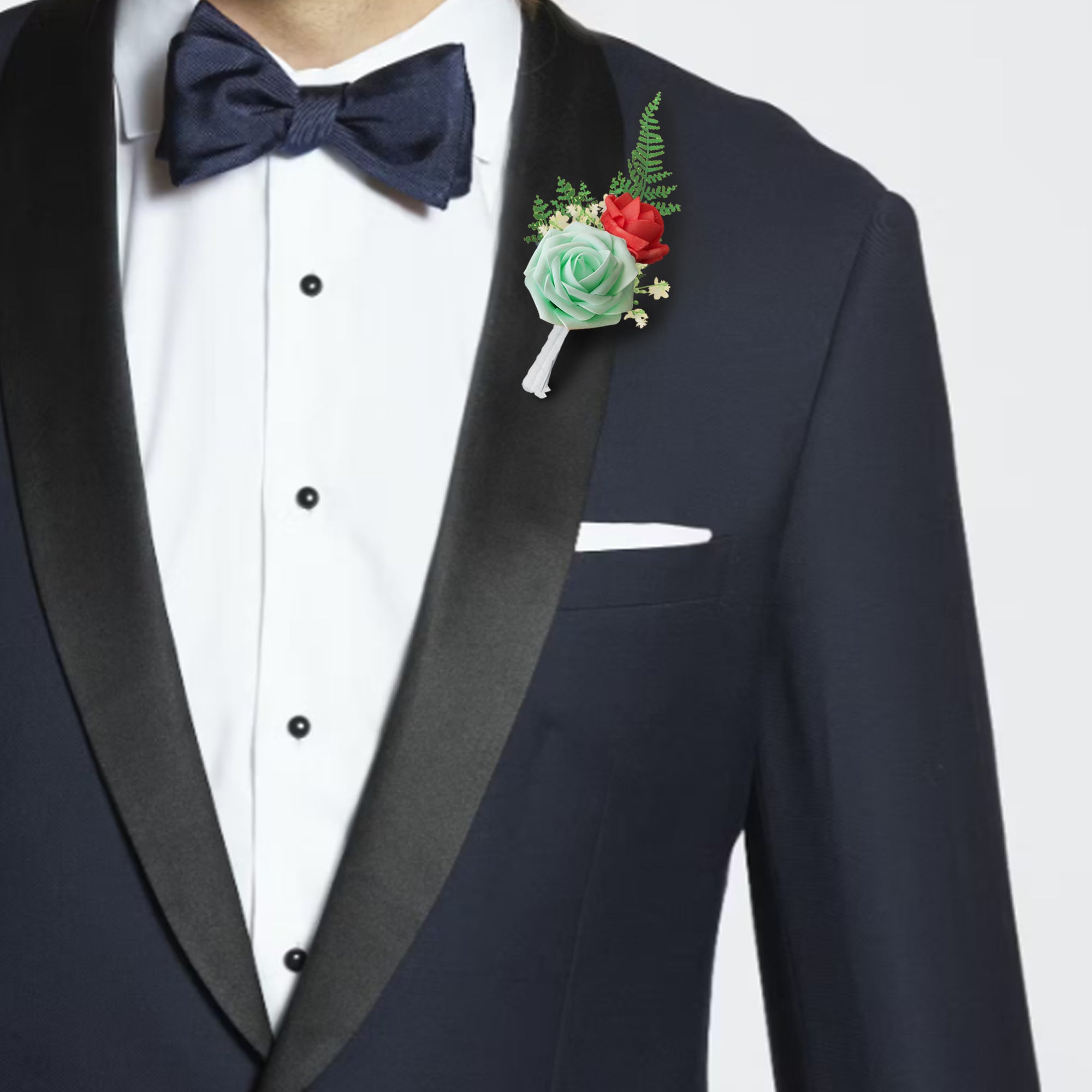 Boutonniere Corsage in Mint for Homecoming Prom Boutineer