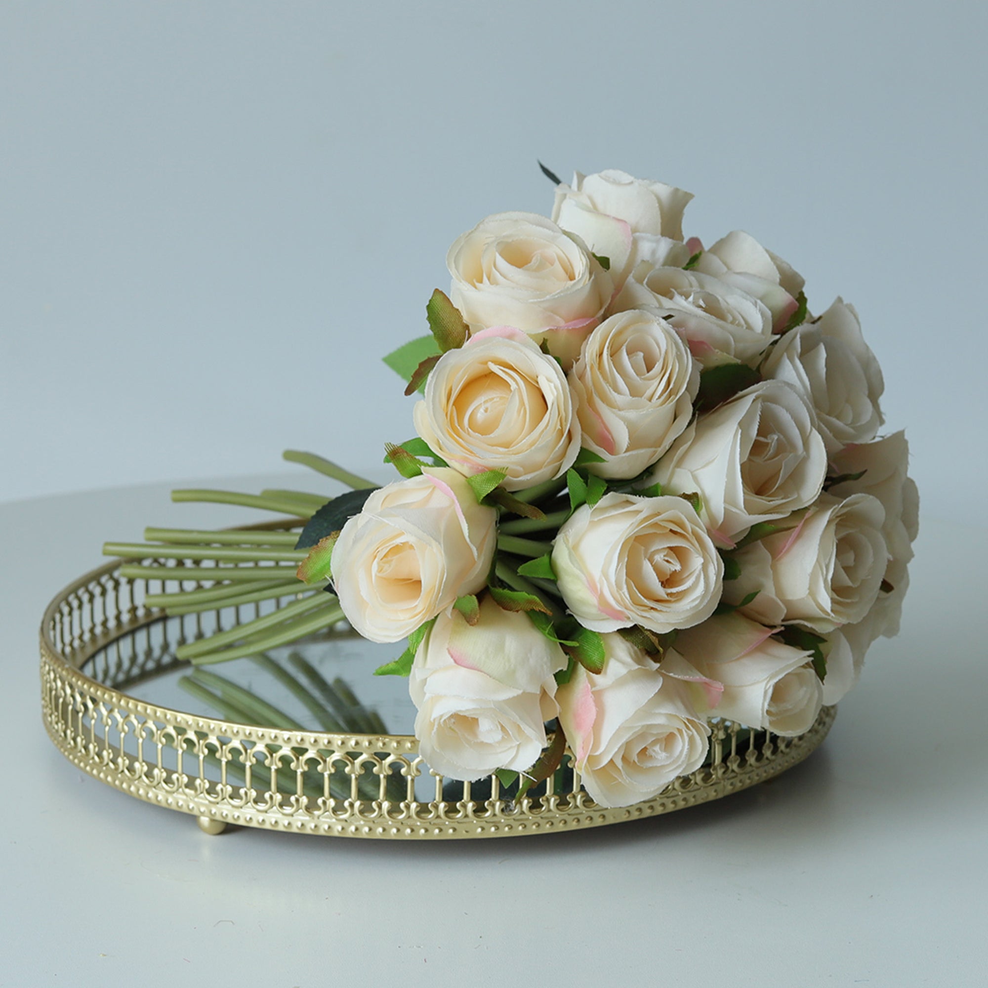 Artificial Silk Rose Buds Bouquet