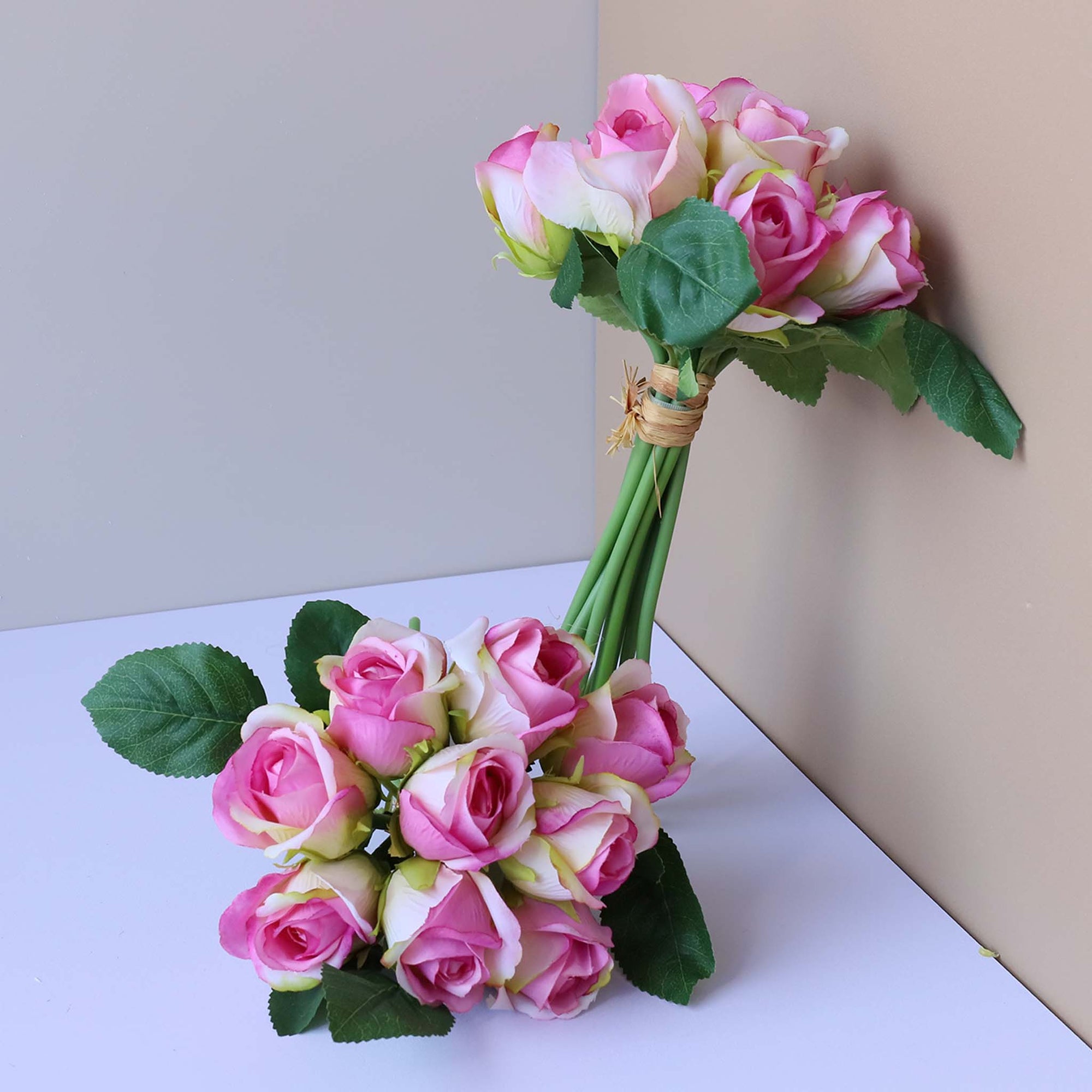 Small Flower Bouquet Silk Roses Bunches