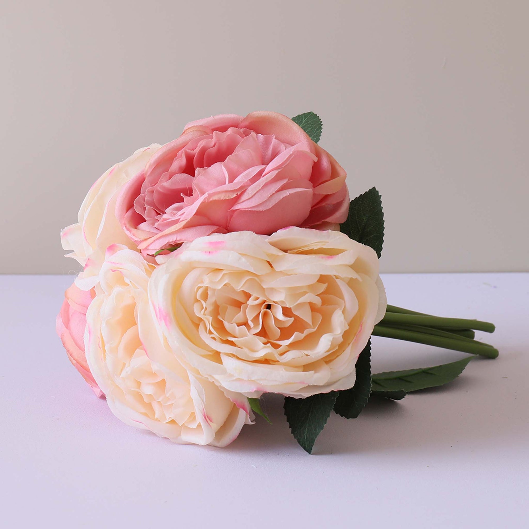 Silk Peony Blush Pink Flower Bouquet Pink Wedding Flower Faux Peonies Bouquet