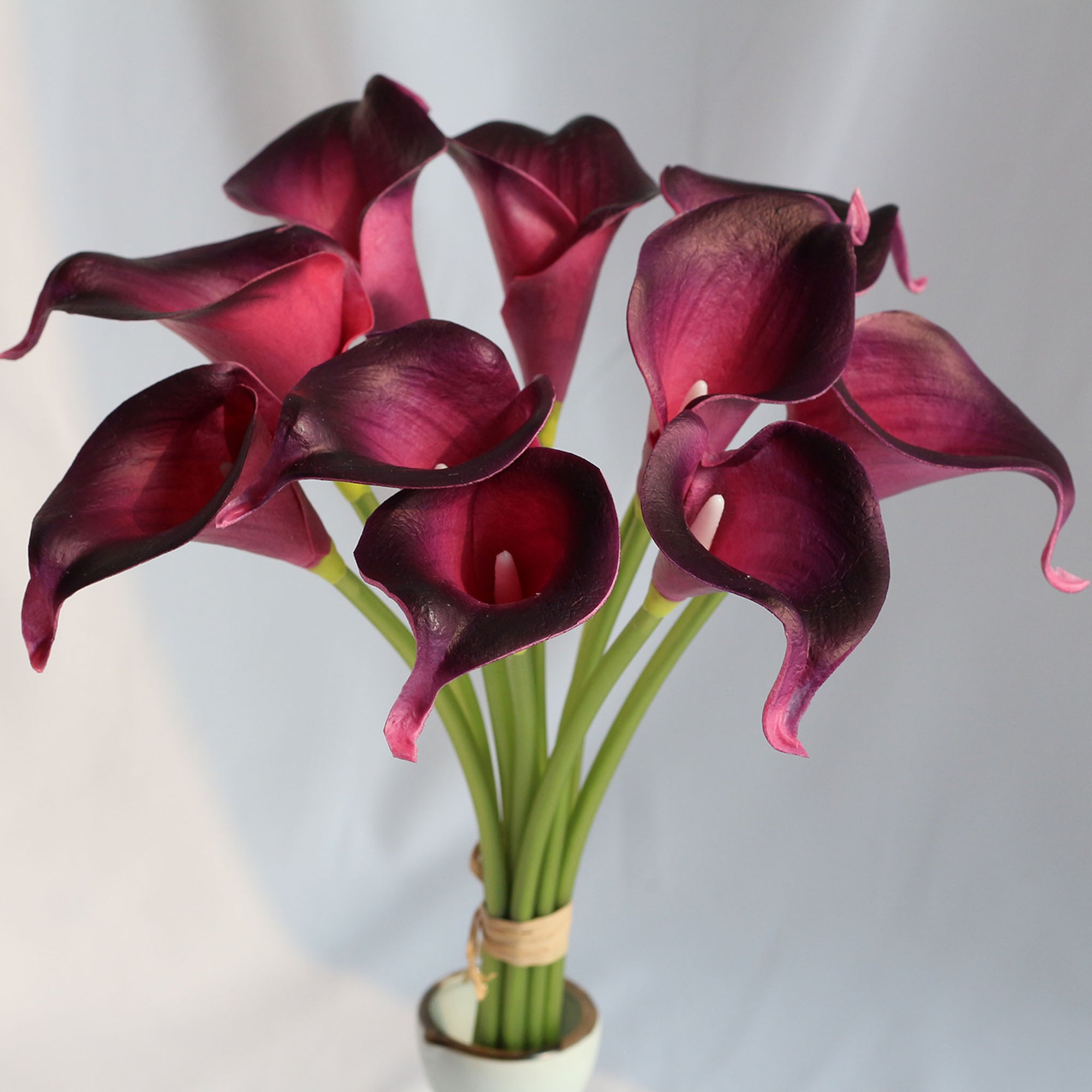 Plum Calla Lily Bouquet Picasso Purple Fake Calla Lilies
