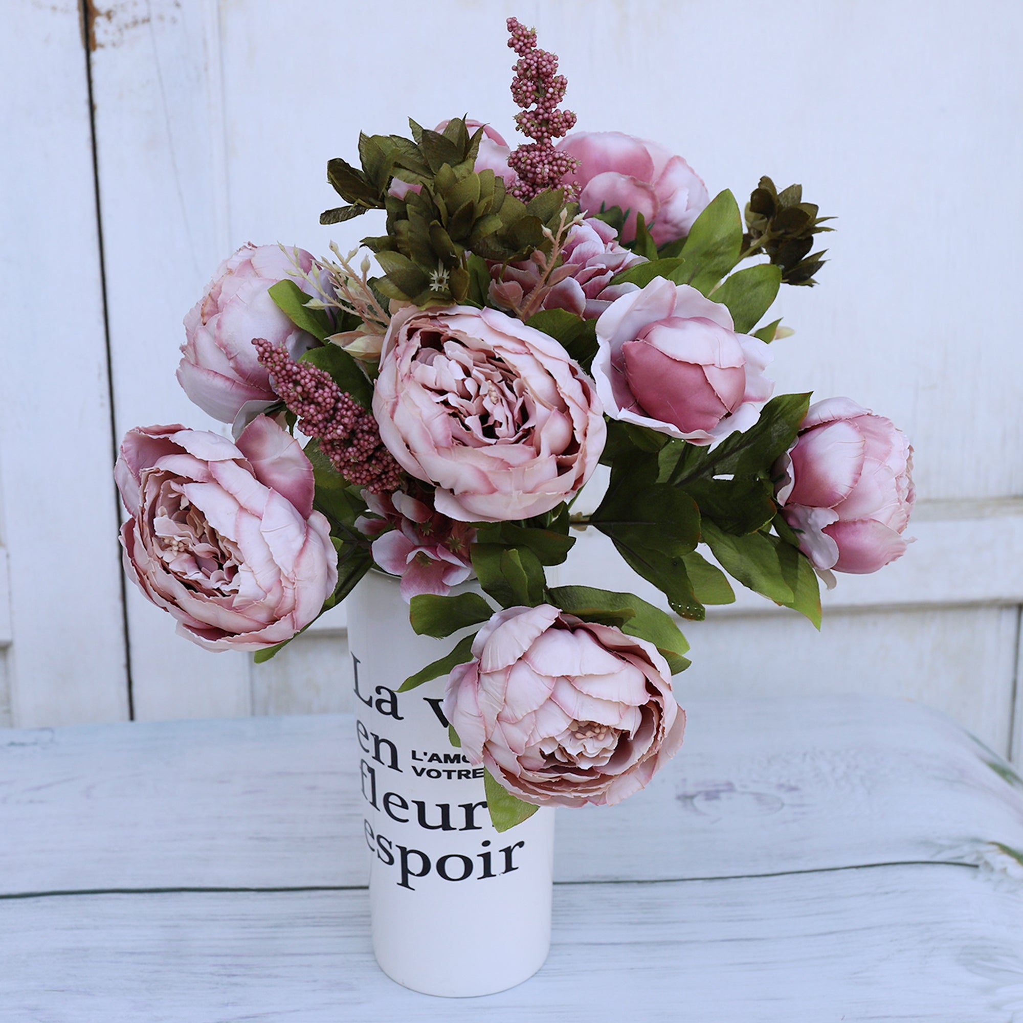 Decorative Artificial Flower Silk Peony Flowers Bouquet 10 Flower Heads Peonies