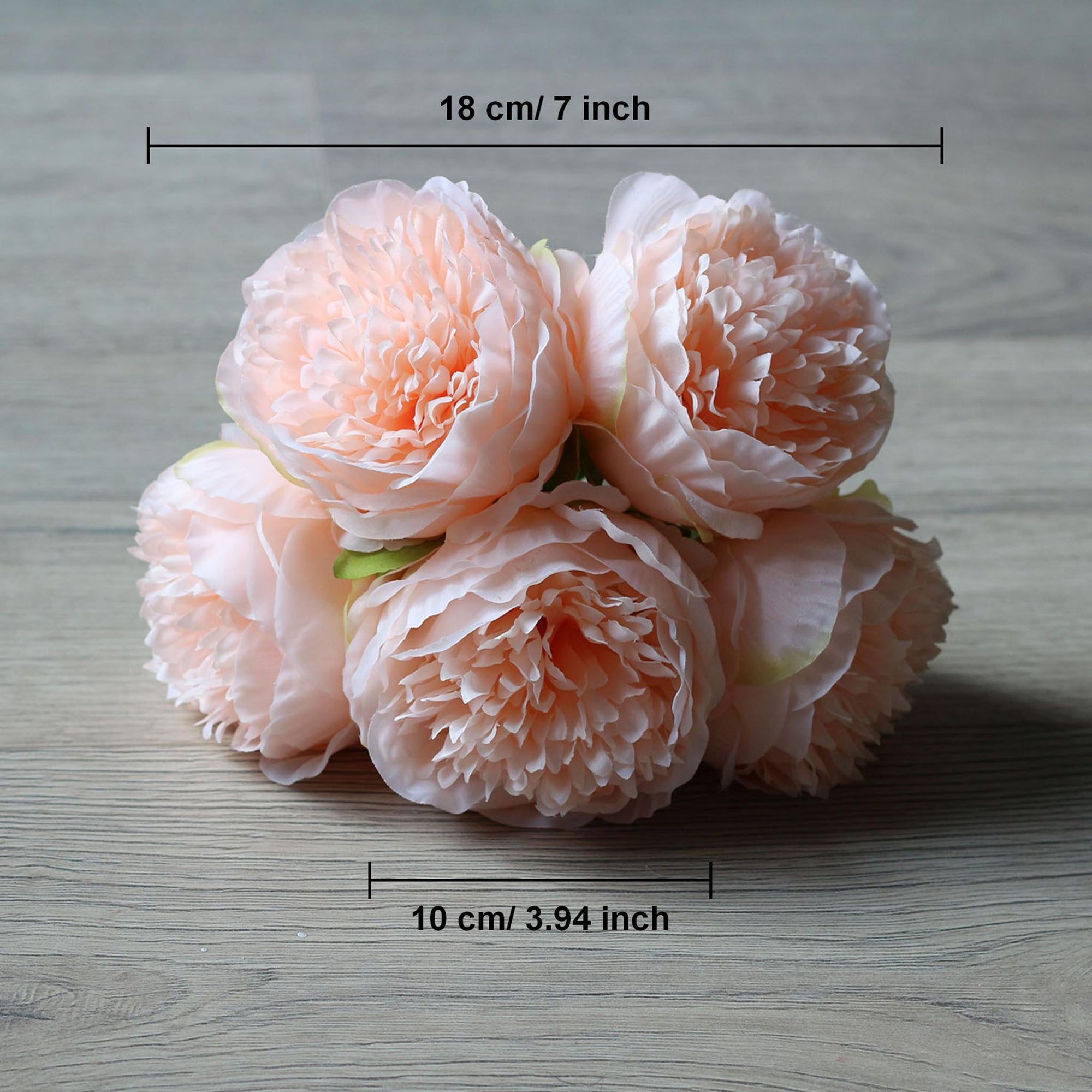 Peach Pink Bridal Bouquet Silk Peony Peach Wedding Flowers