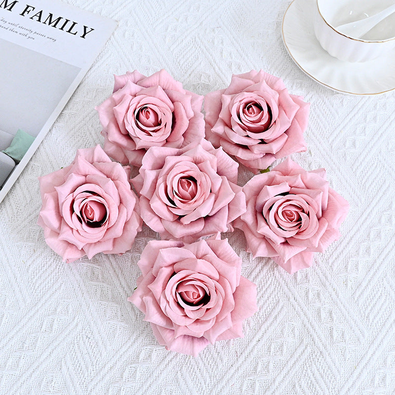 Wholesale Silk Flat Roses Artificial Flowers Crafts