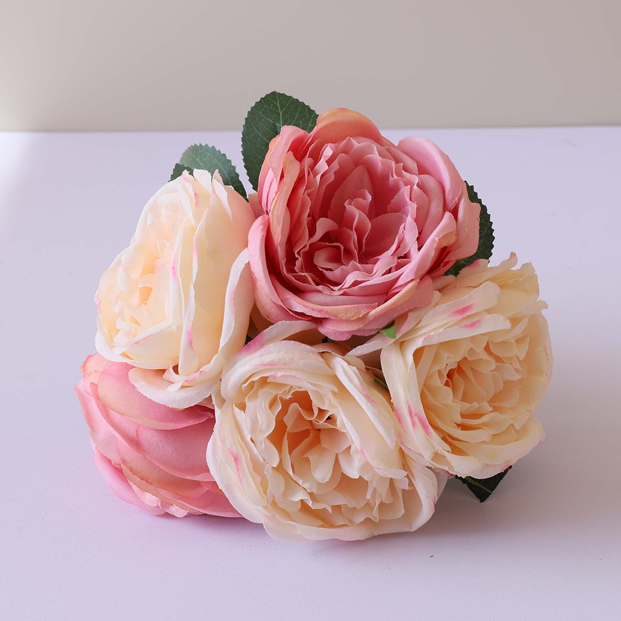 Silk Peony Blush Pink Flower Bouquet Pink Wedding Flower Faux Peonies Bouquet