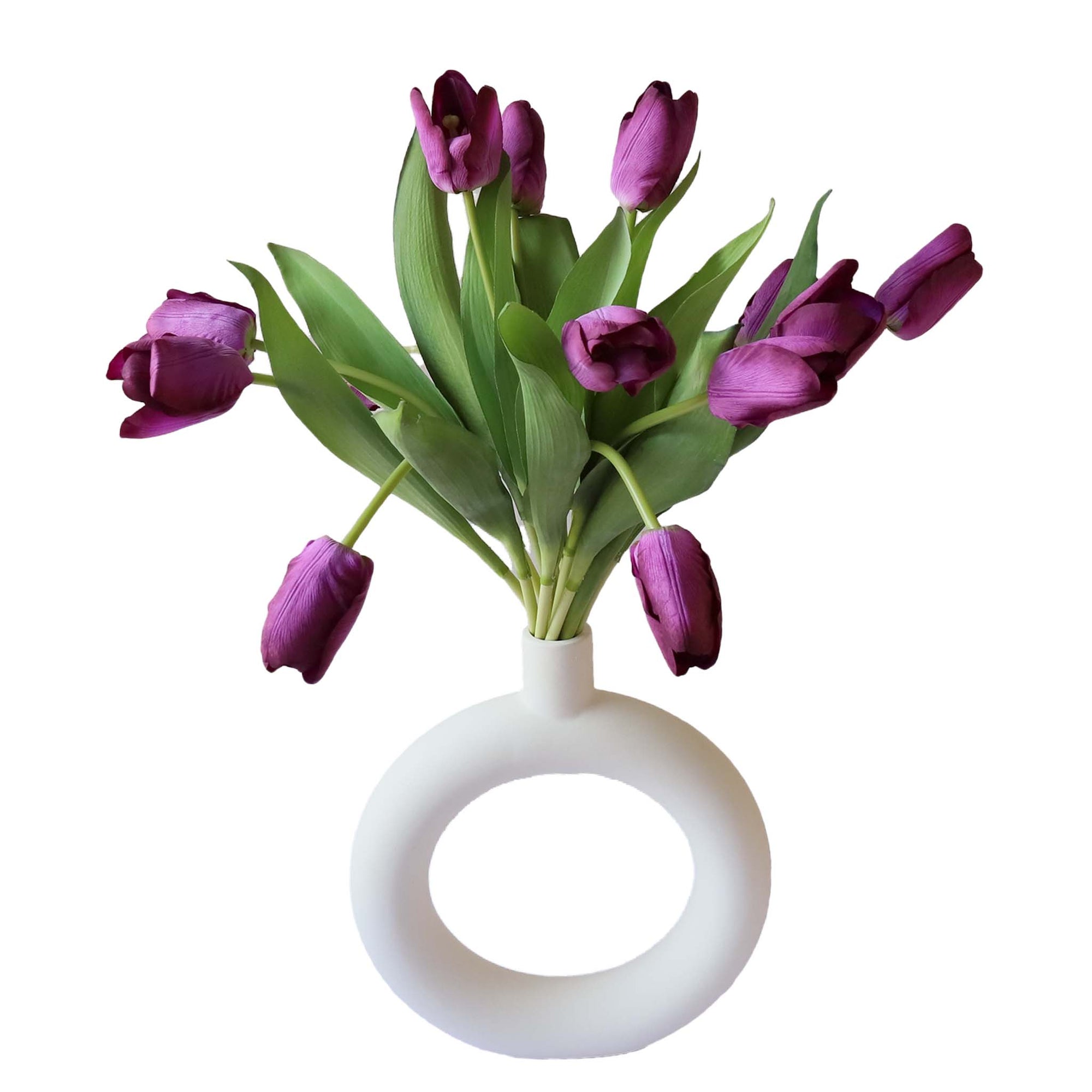 Real Touch Tulips Silk Flowers for Home Decor
