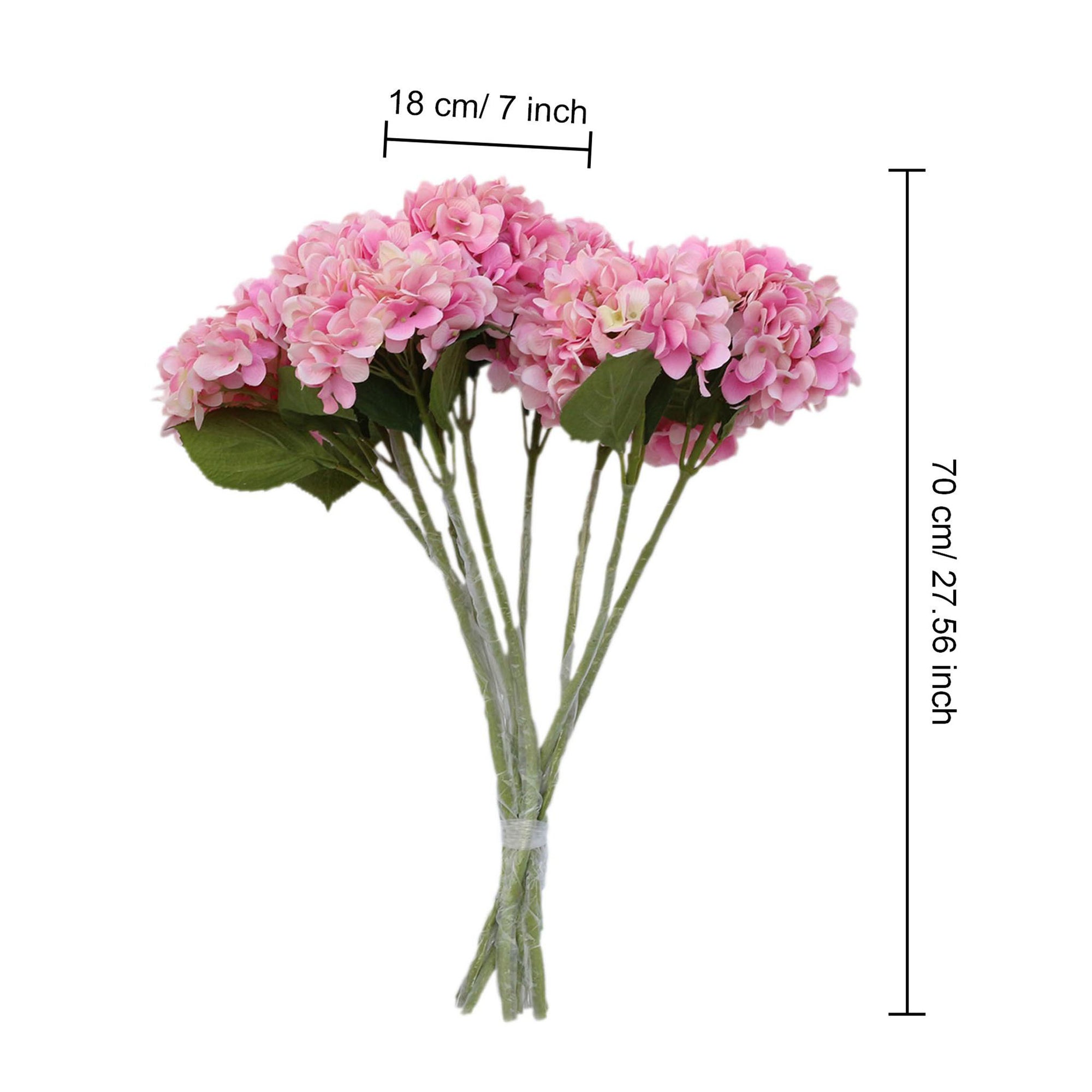 Realistic Silk Hydrangea Flowers 5 Stems for Bridal Bouquets