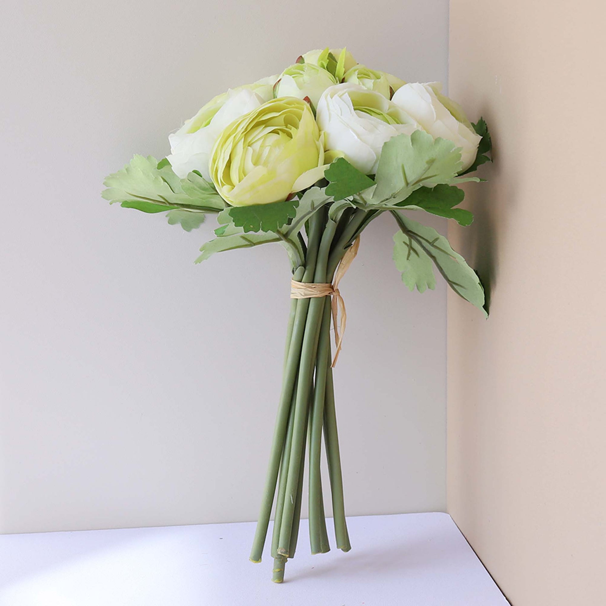 Silk Ranunculus Bouquet Artificial Camellia Flowers Arrangement