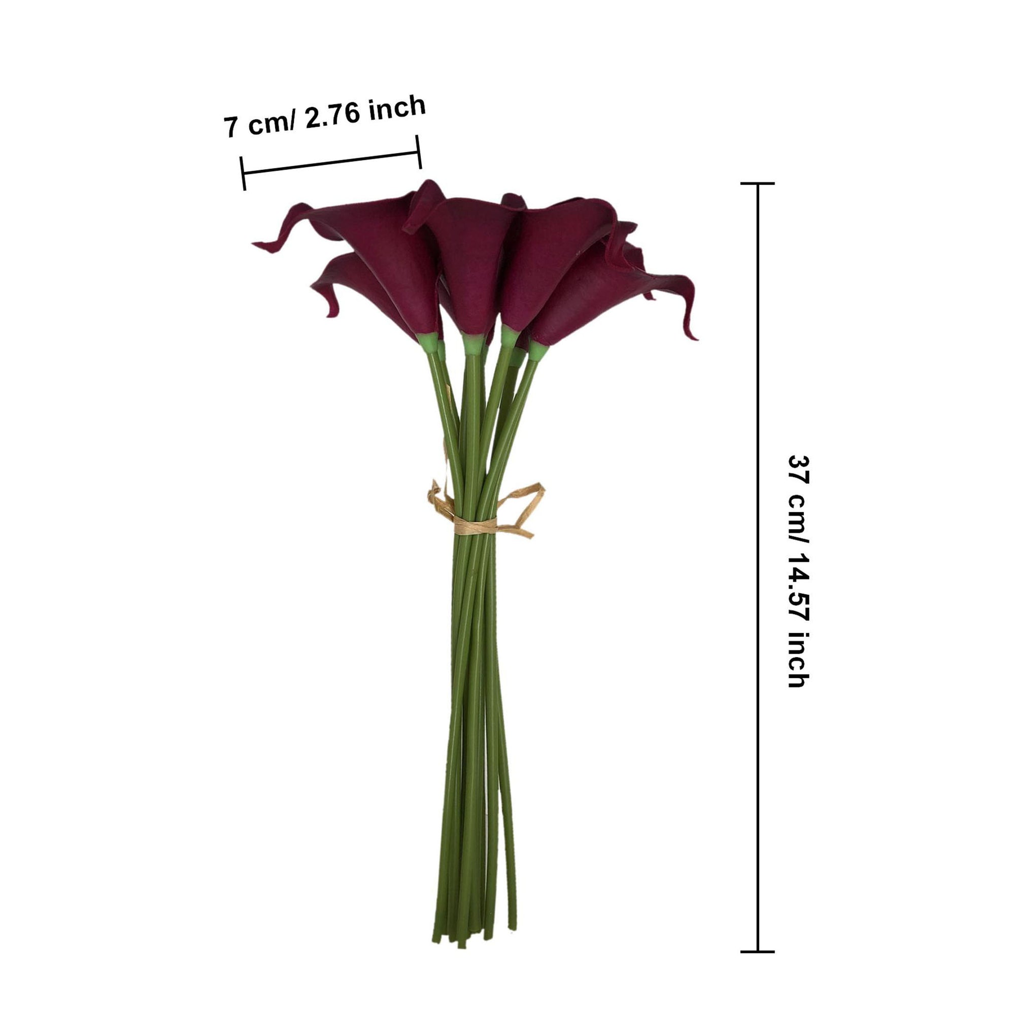 Plum Wedding Flowers Fake Calla Lily Bouquet