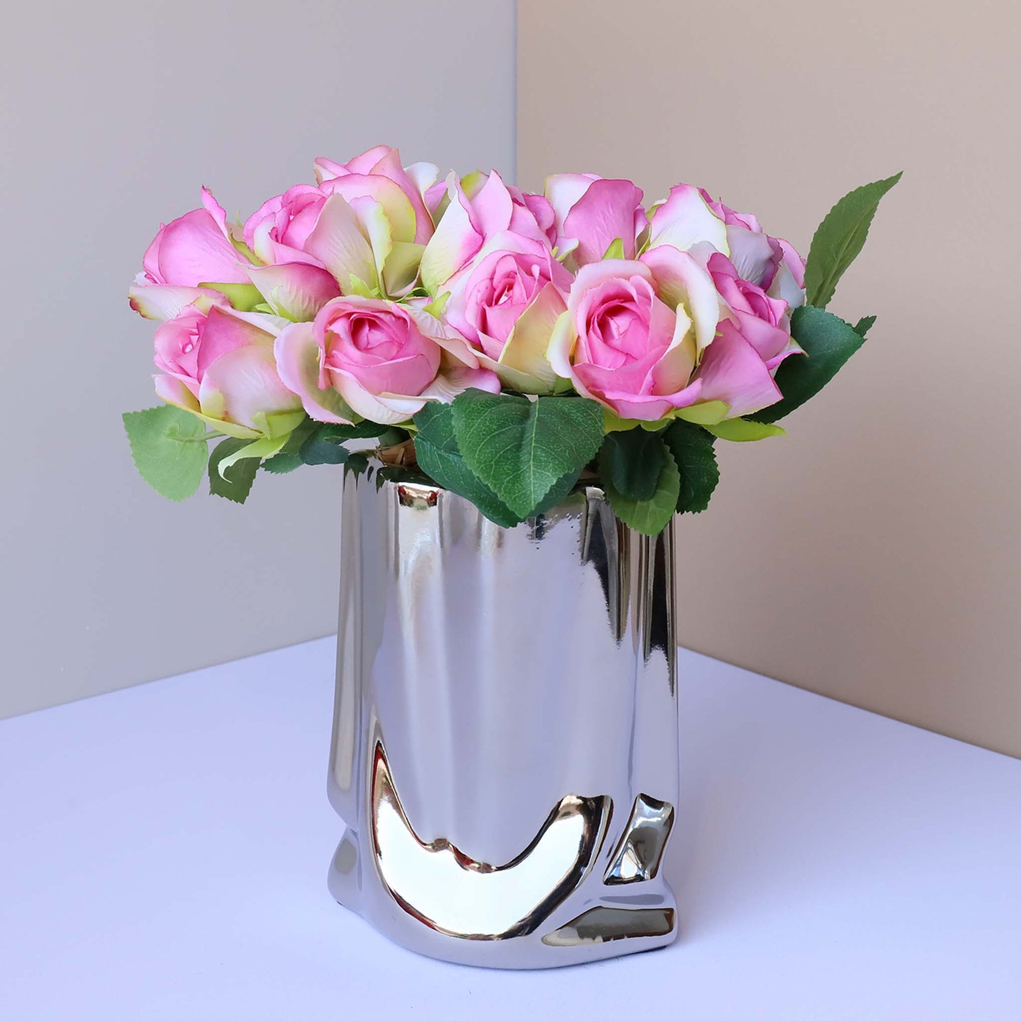 Small Flower Bouquet Silk Roses Bunches