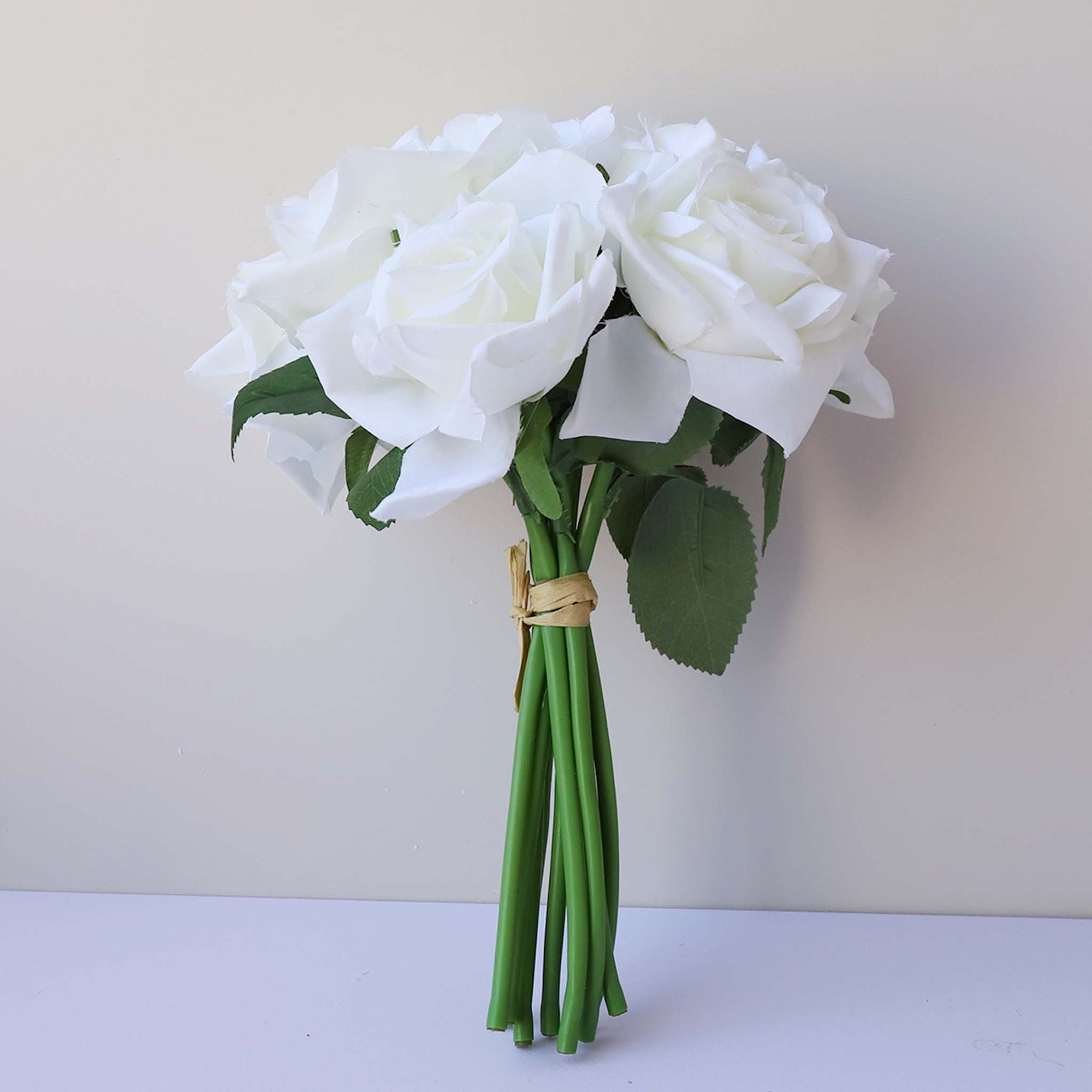 Champagne Silk Flower Bouquet Artificial Floral Arrangement for Home Decoration