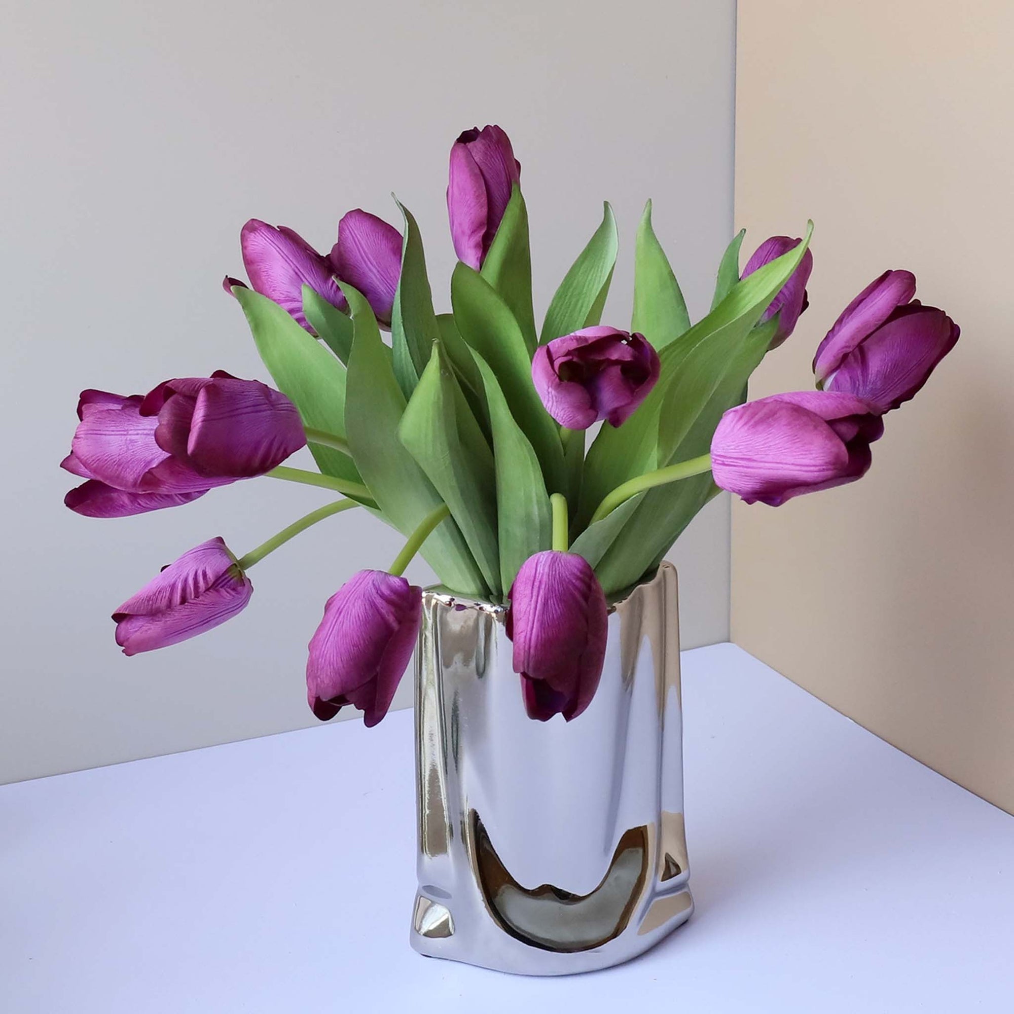 Real Touch Tulips Silk Flowers for Home Decor