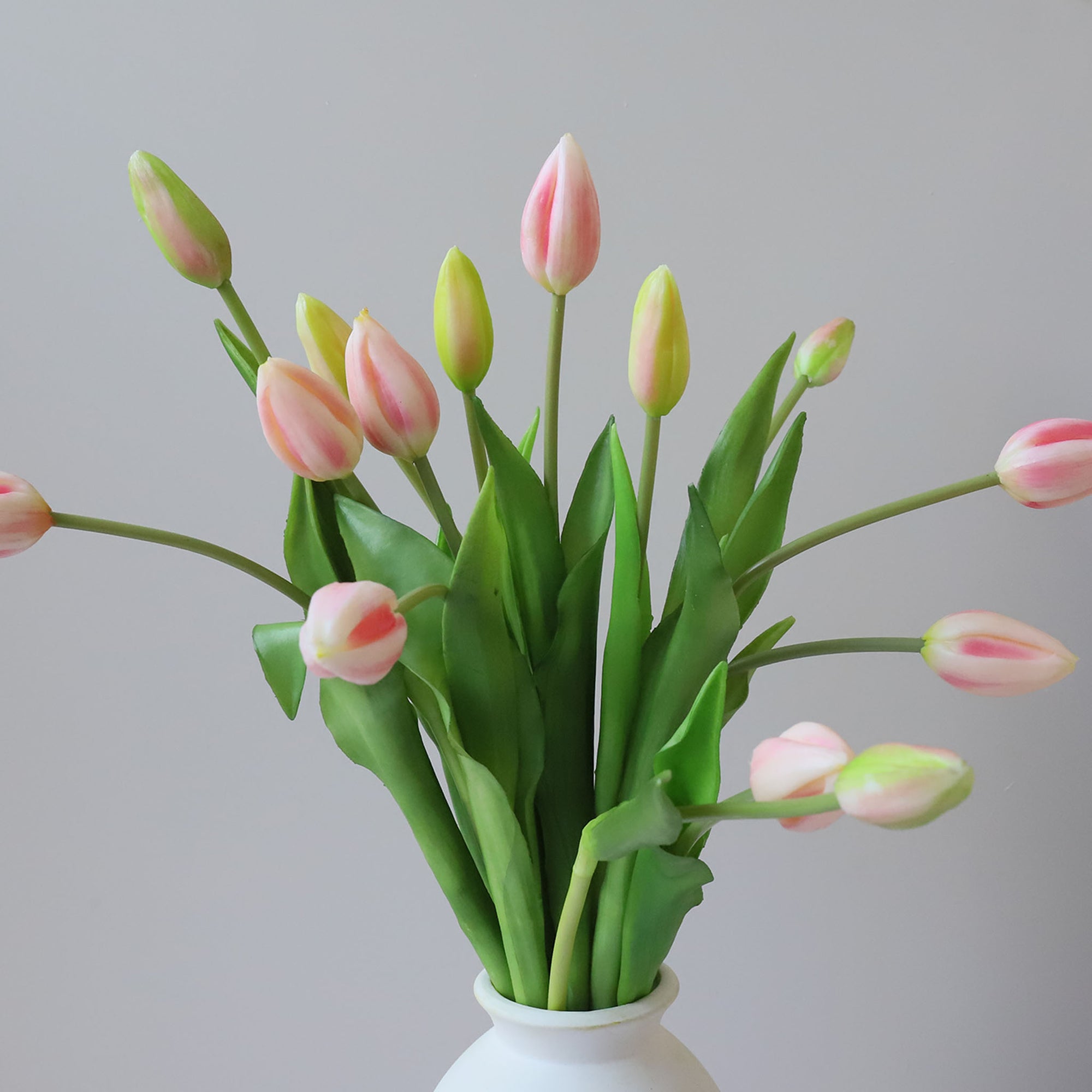 Realistic Latex Artificial Tulip Flower Bunch 17"