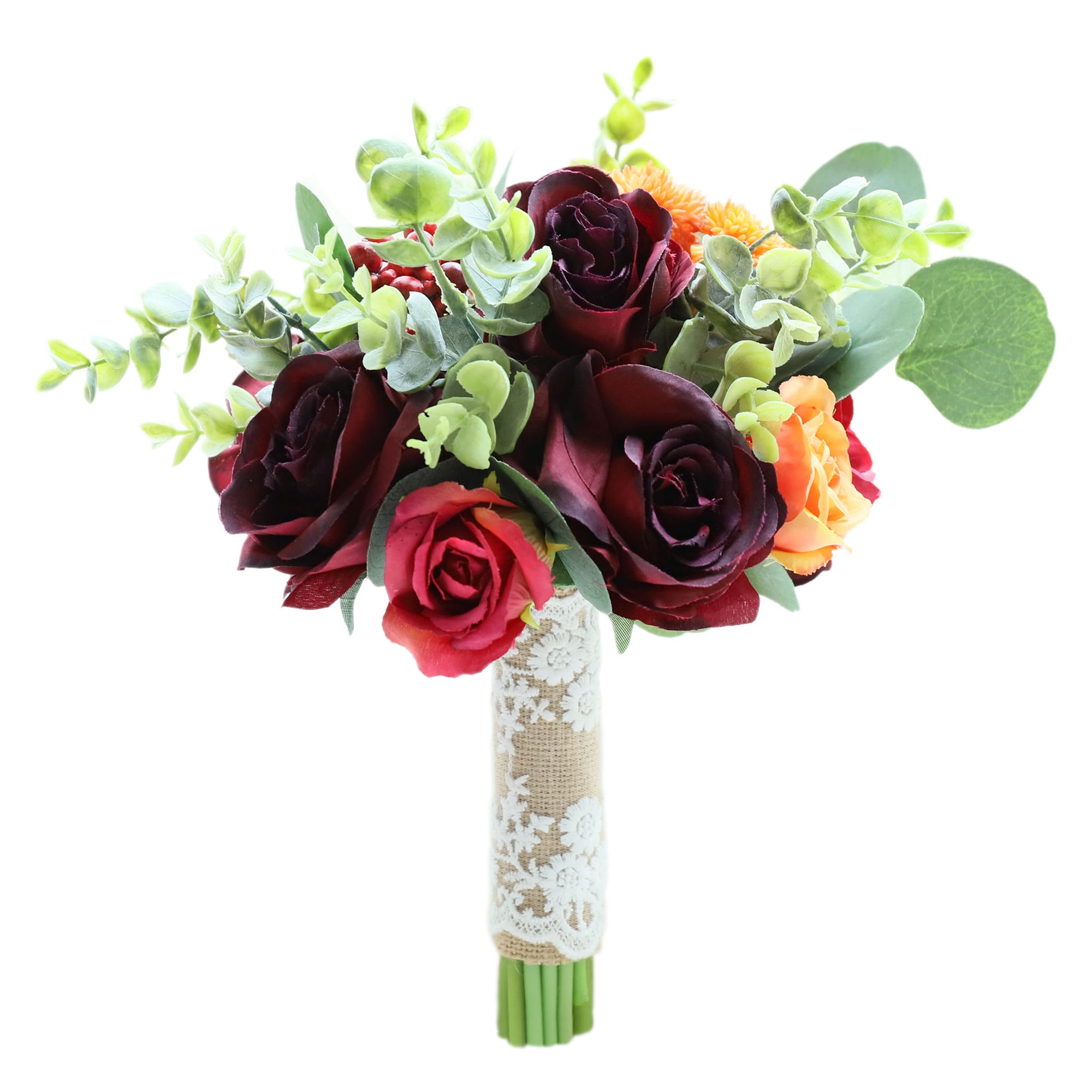 Bridesmaid Rustic Bouquet Roses Greenery Bouquet