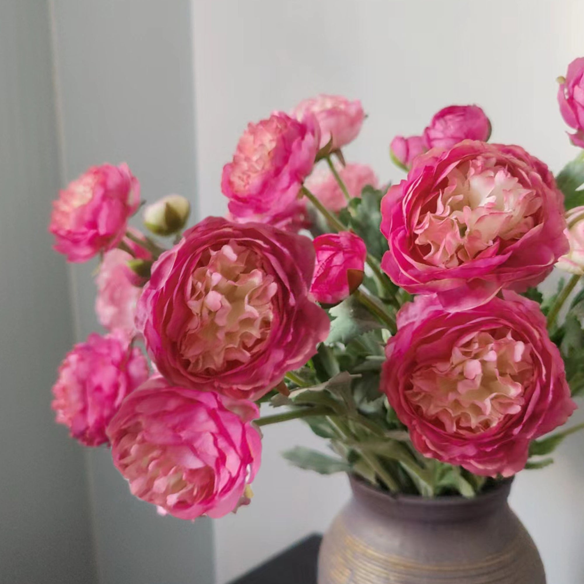 Artificial Ranunculus Flower Branch for Home Arrangement