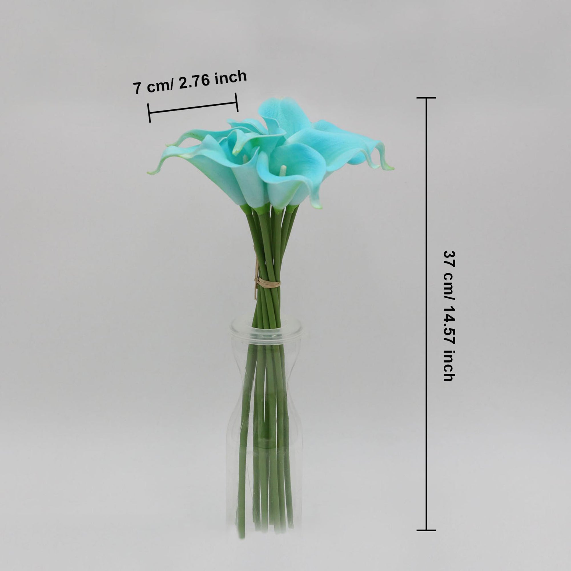Pool Blue Calla Lily Arrangements Real Touch Flower Bouquet