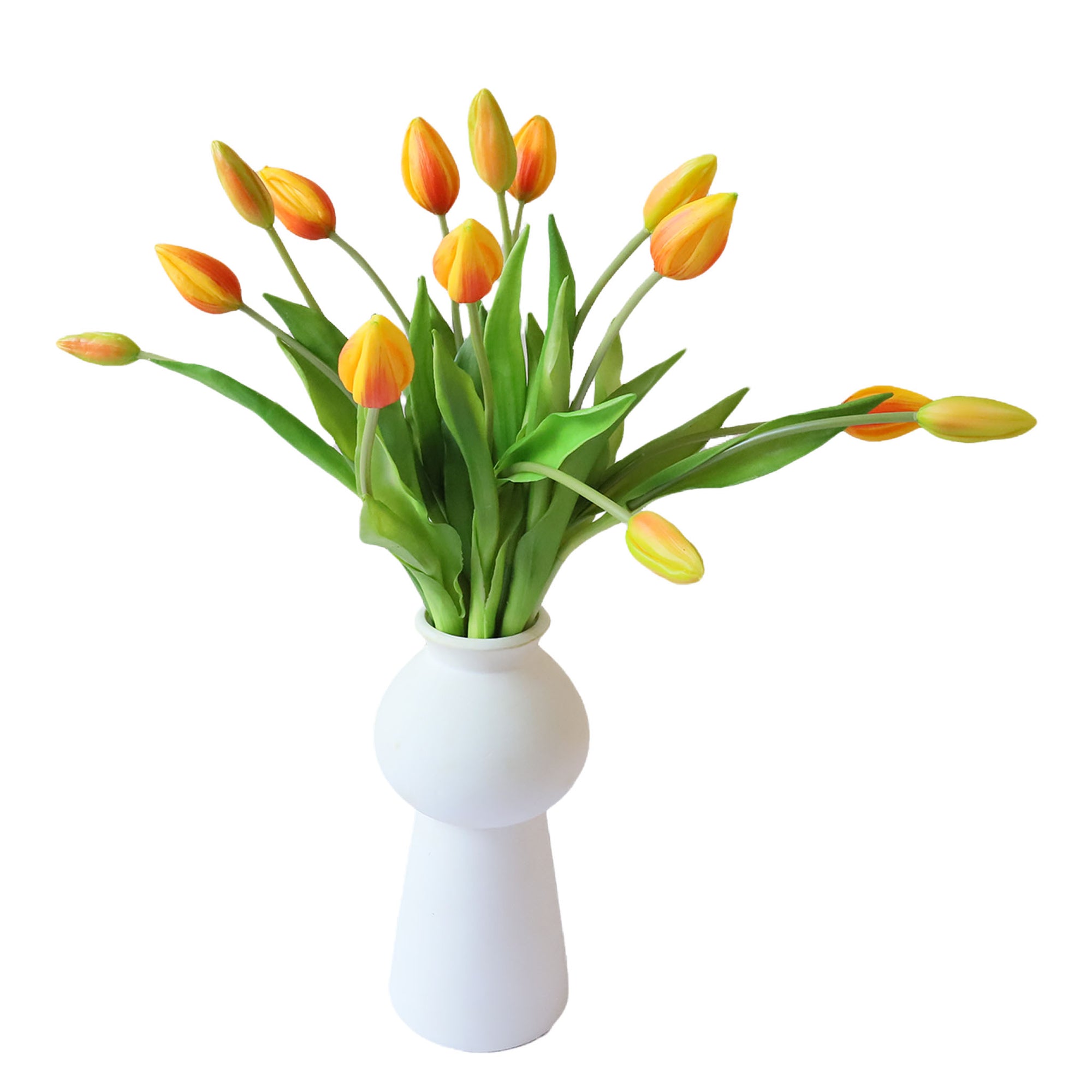 Realistic Latex Artificial Tulip Flower Bunch 17"