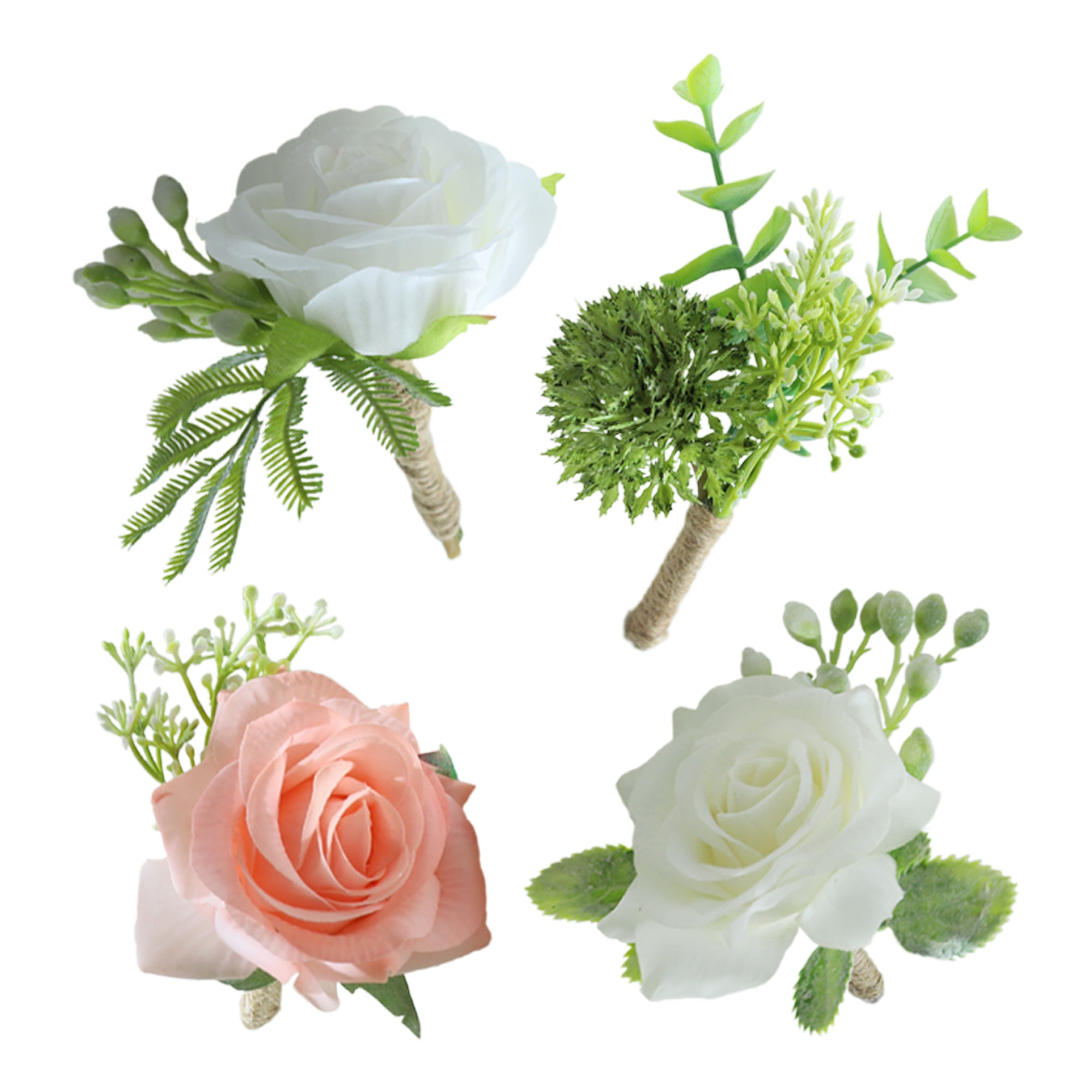Grooms Boutonnieres Rustic Wedding Flowers